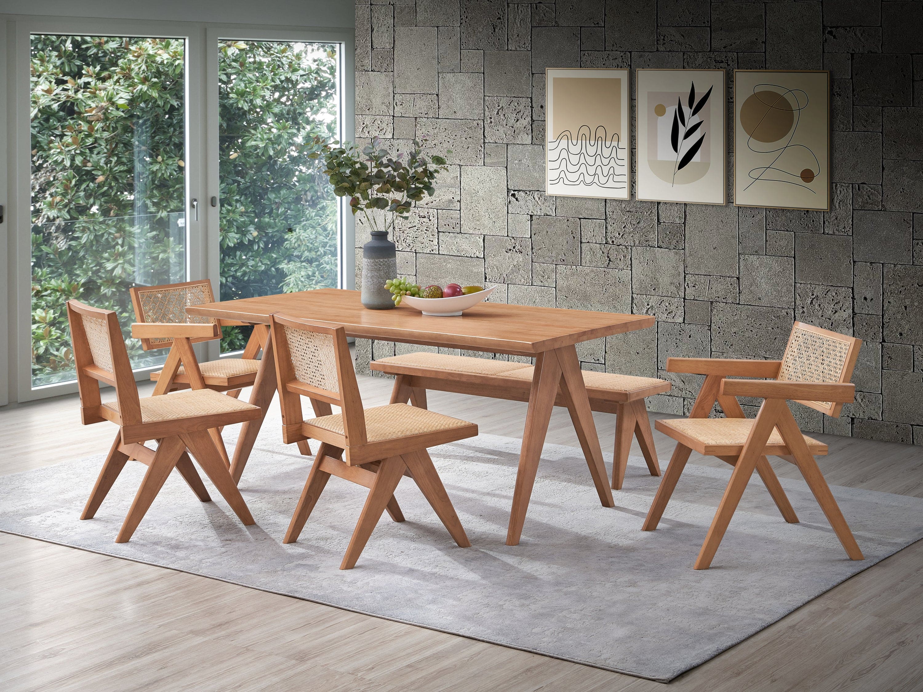 ACME Velentina Dining Table, Natural Finish DN02371