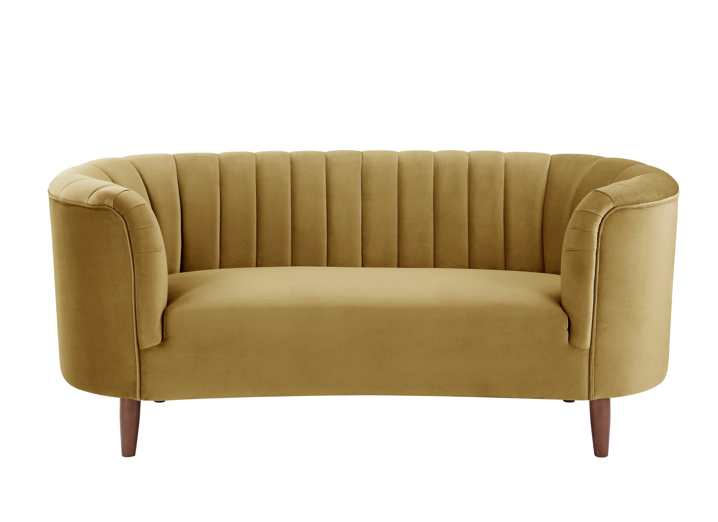 ACME Millephri Loveseat  in Olive Yellow Velvet LV00164