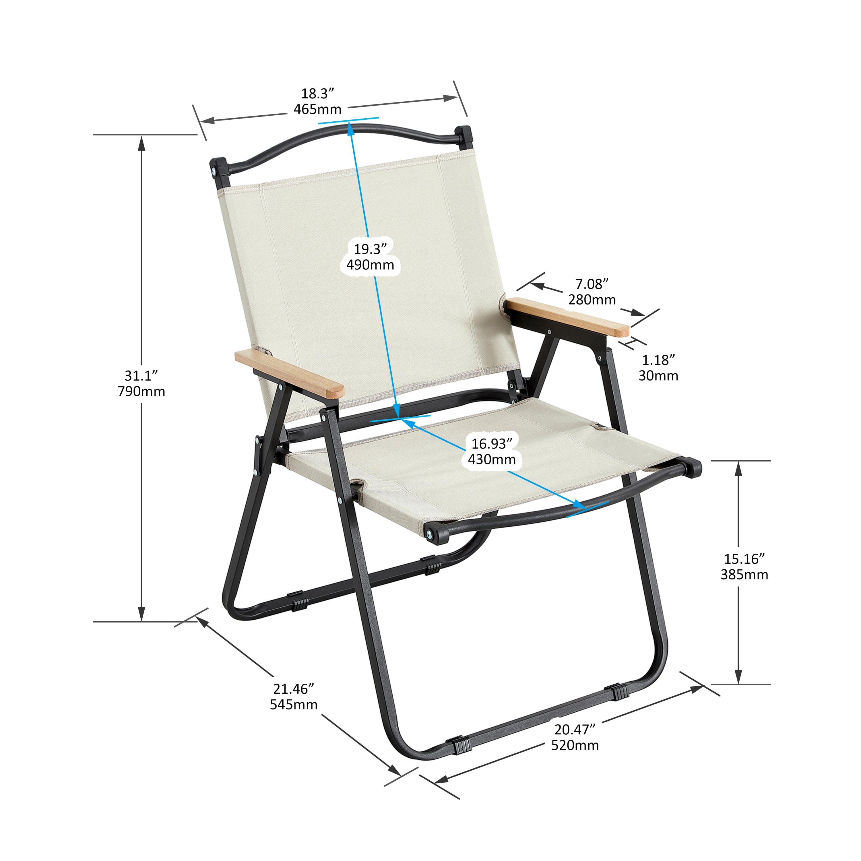 3-piece Folding Outdoor Table and two chairs,Lightweight Aluminum Roll-up Square  for indoor, Outdoor Camping, Picnics, Beach,Backyard, BBQ, Party, Patio,  Brown/Beige