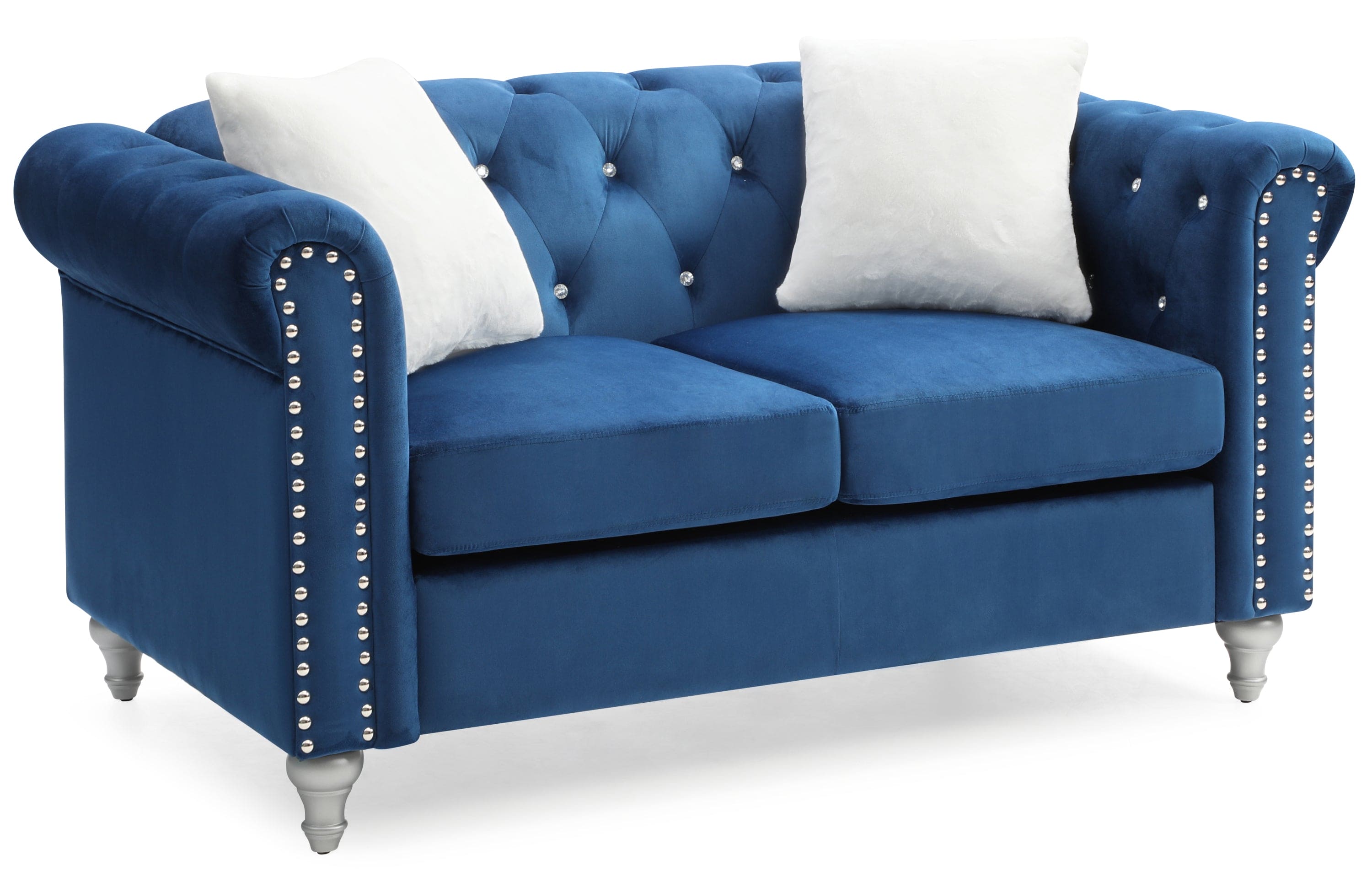 Glory Furniture Raisa G861A-L Loveseat , NAVY BLUE