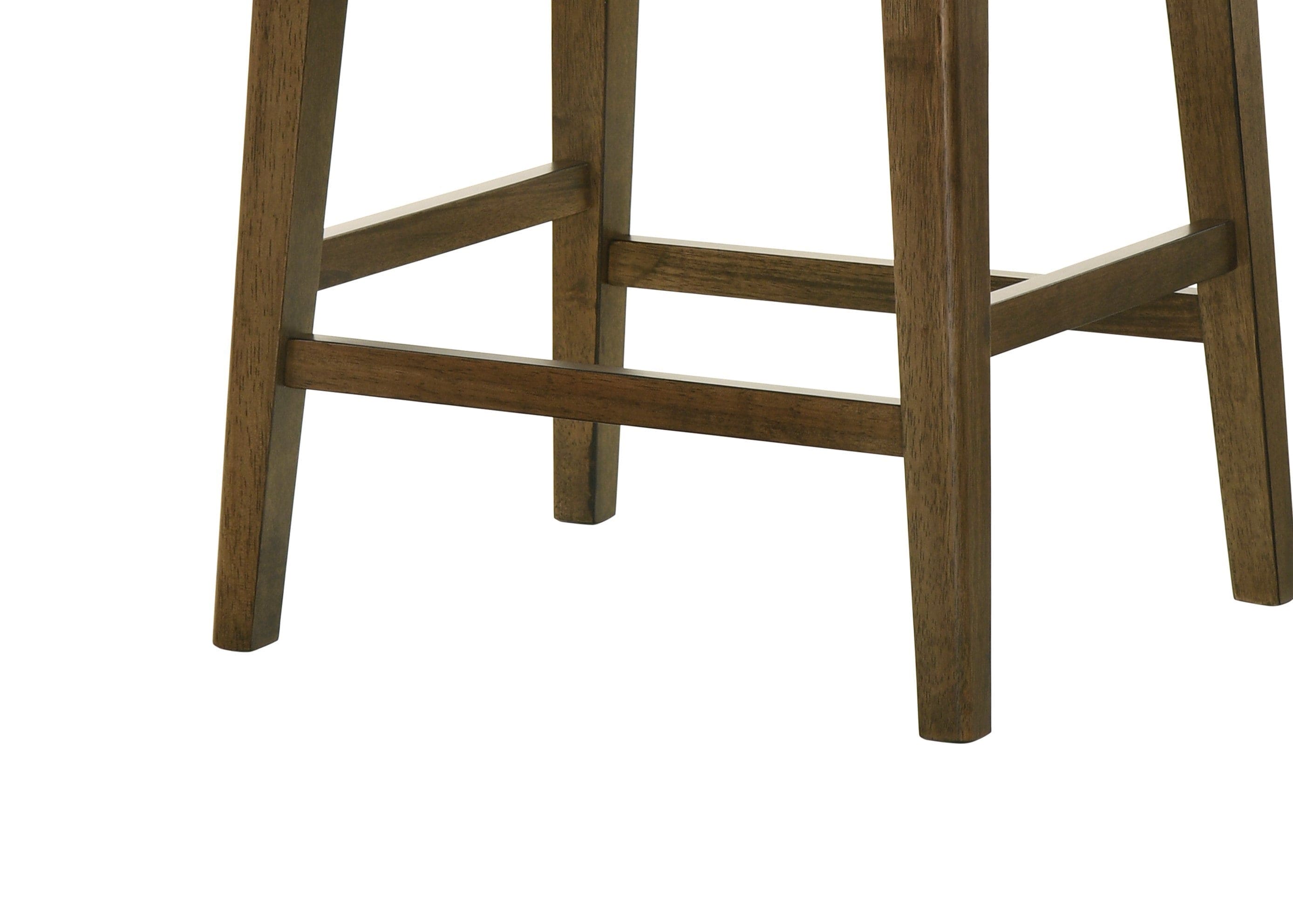 Sasha Walnut Counter Height Stool with Upholstered Seat