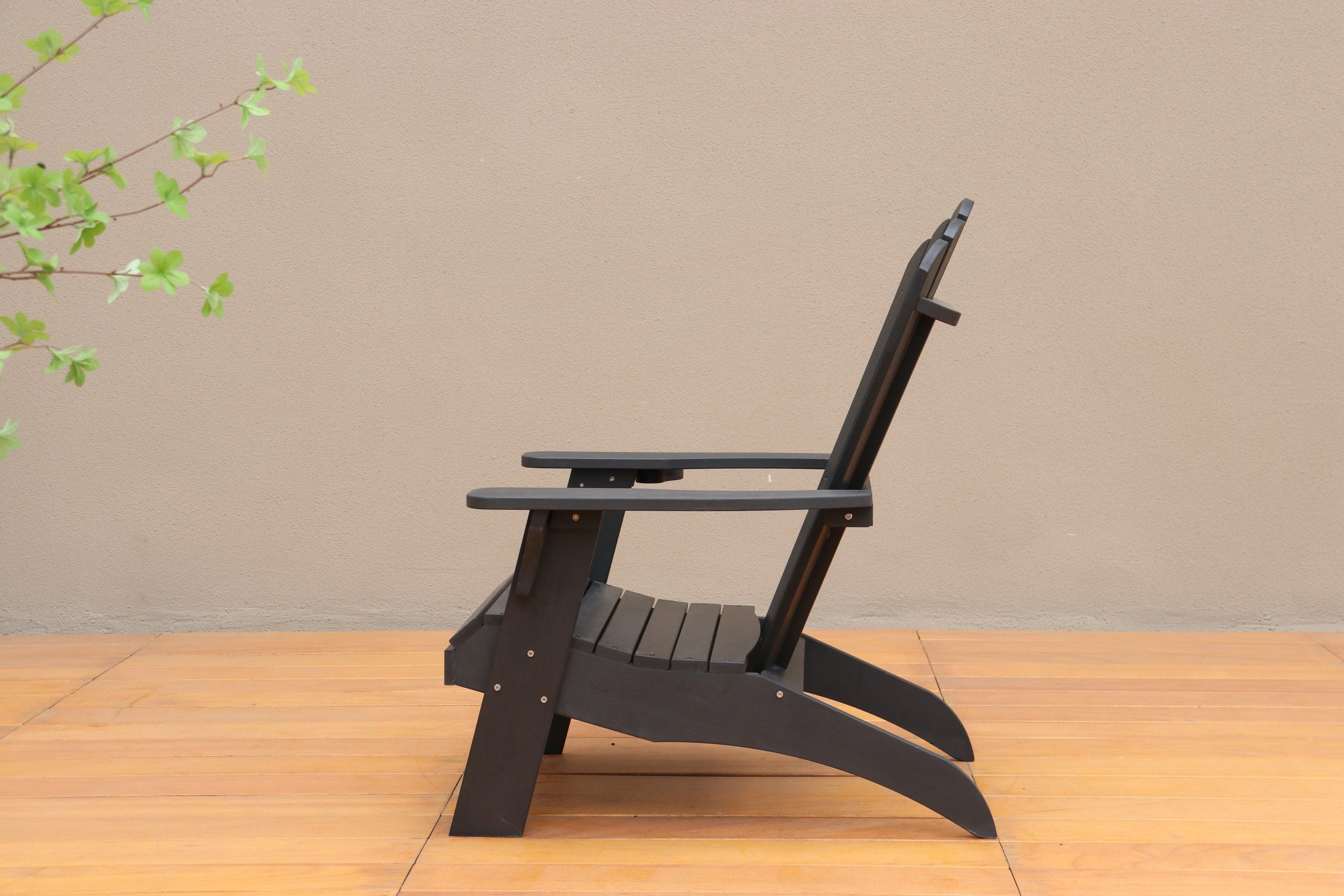 Polystyrene Adirondack Chair - Black