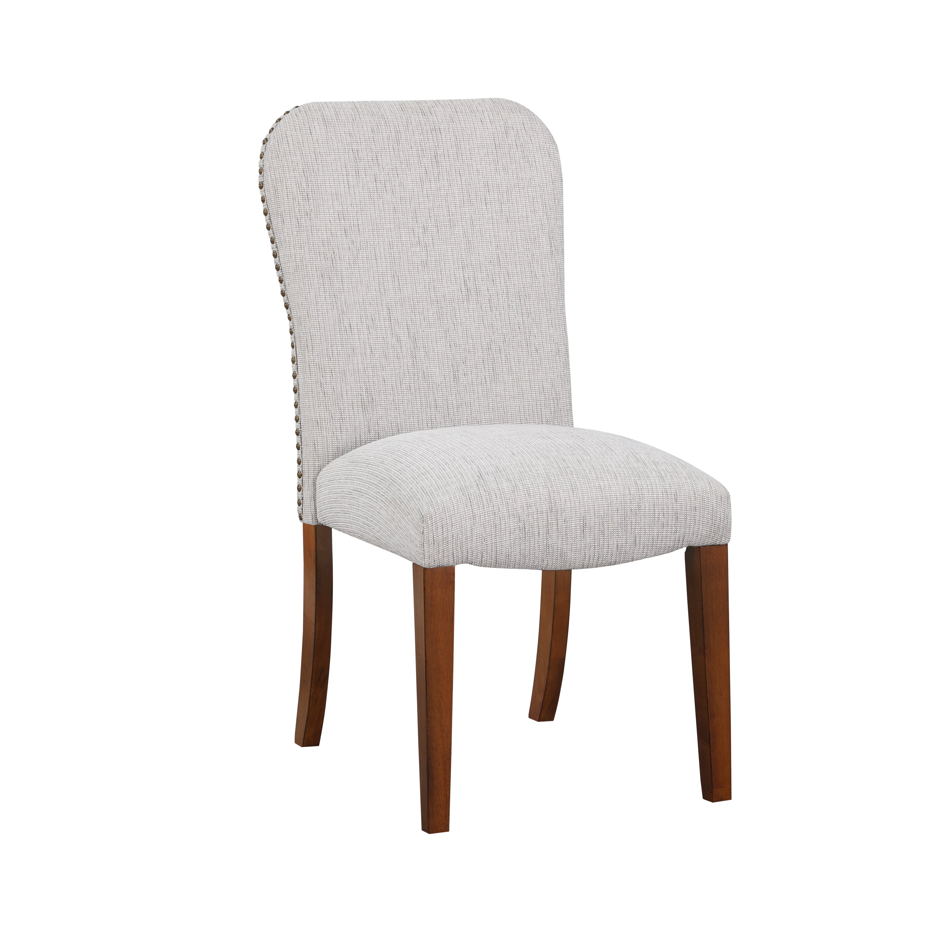 Sophia Sea Oat Dining Chair in Performance Fabric with Nail Heads - Set of 2