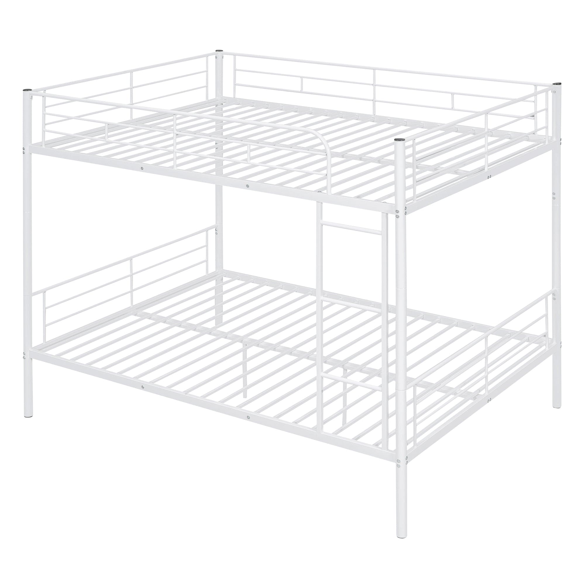 Full Over Full Metal Bunk Bed, White