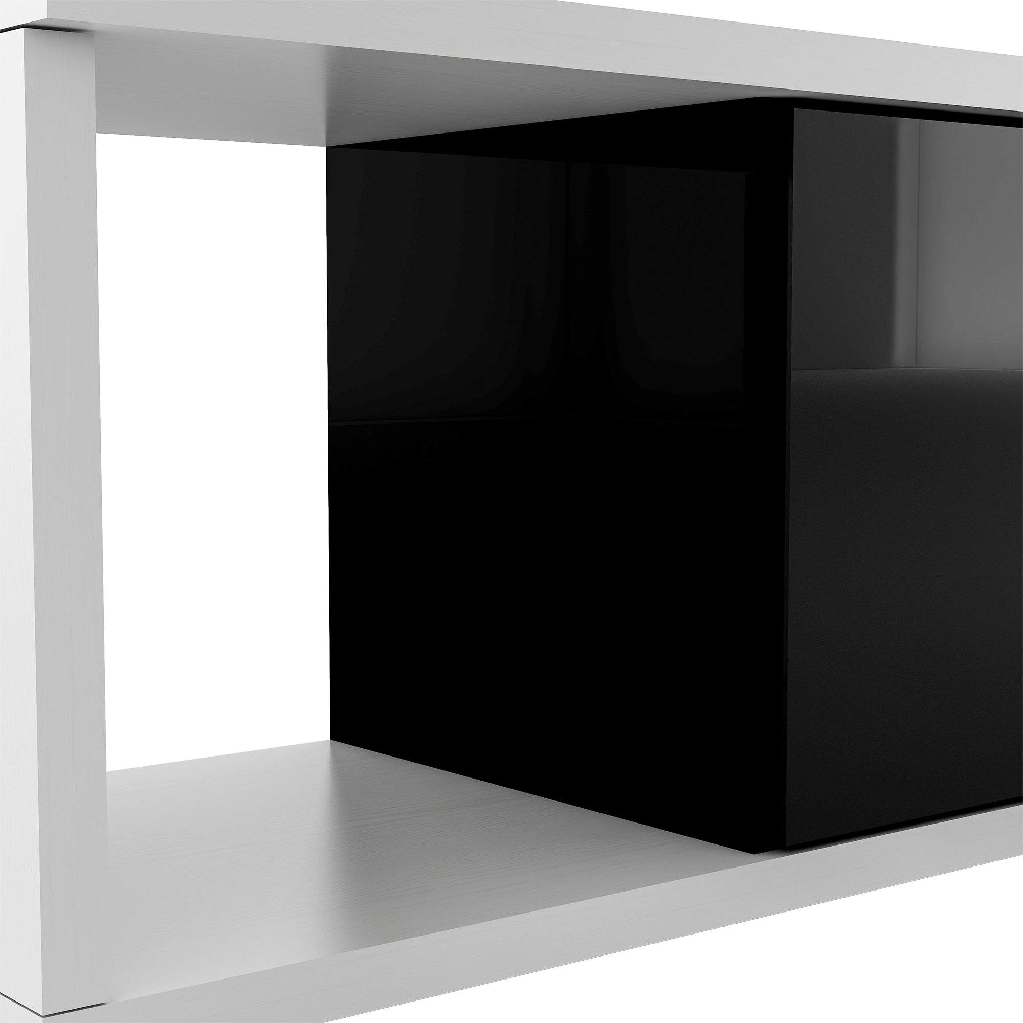 U-Can Modern ,Stylish TV Stand  TV Cabinet for 80+inch TV, Black