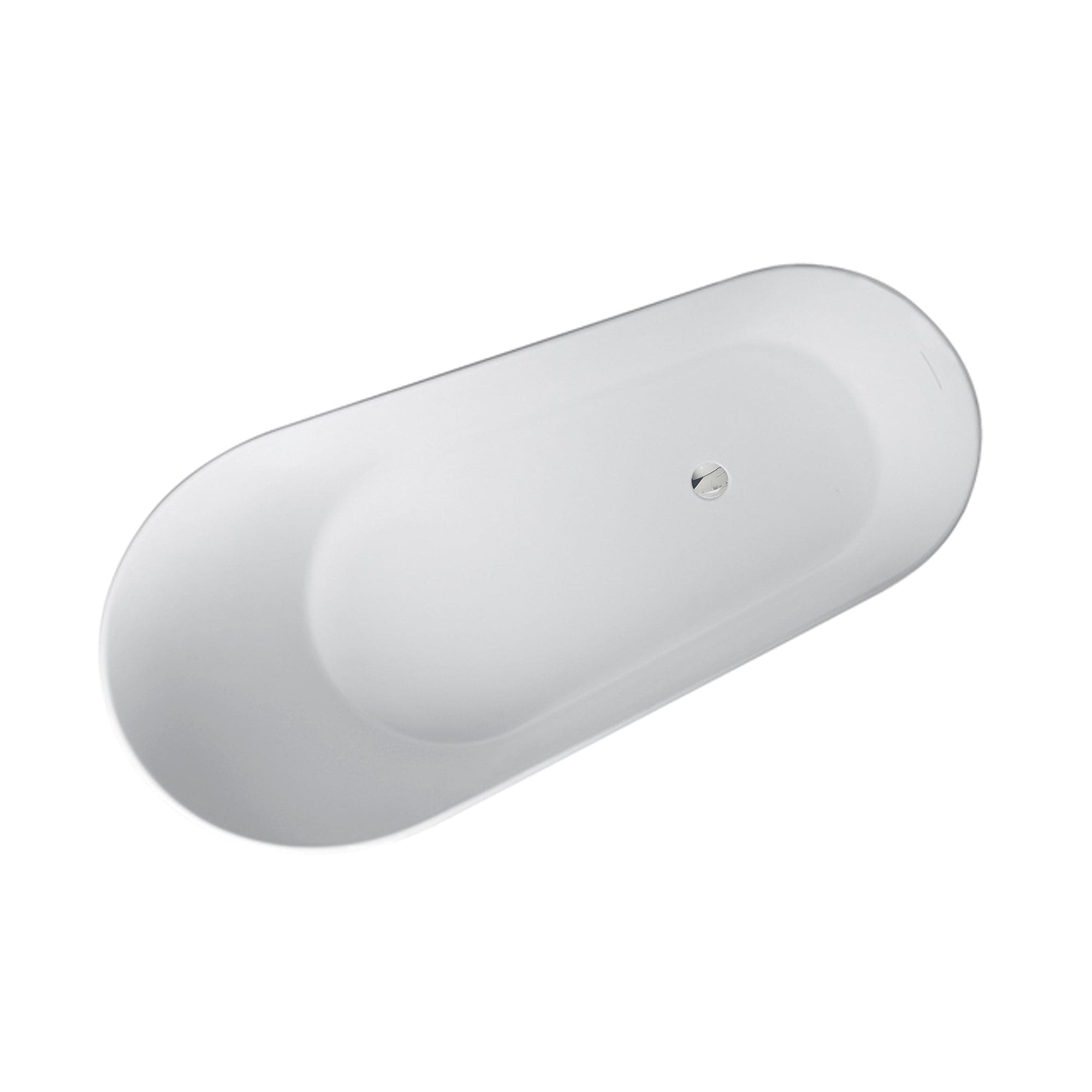 67-inch solid surface stone resin oval shape soaking bathtub with overflow for the bathroom