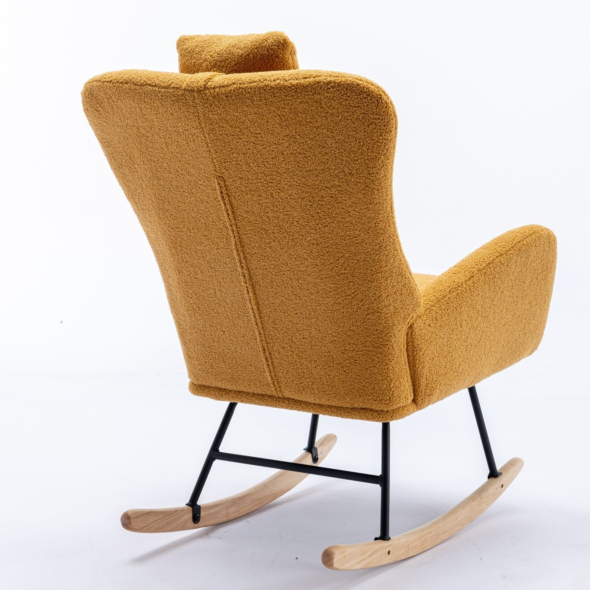 35.5 inch Rocking Chair with Pocket, (TURMERIC)