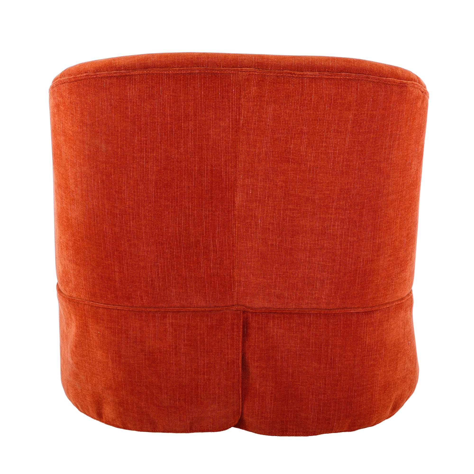 360-degree Swivel Accent  Armchair Linen Blend Orange