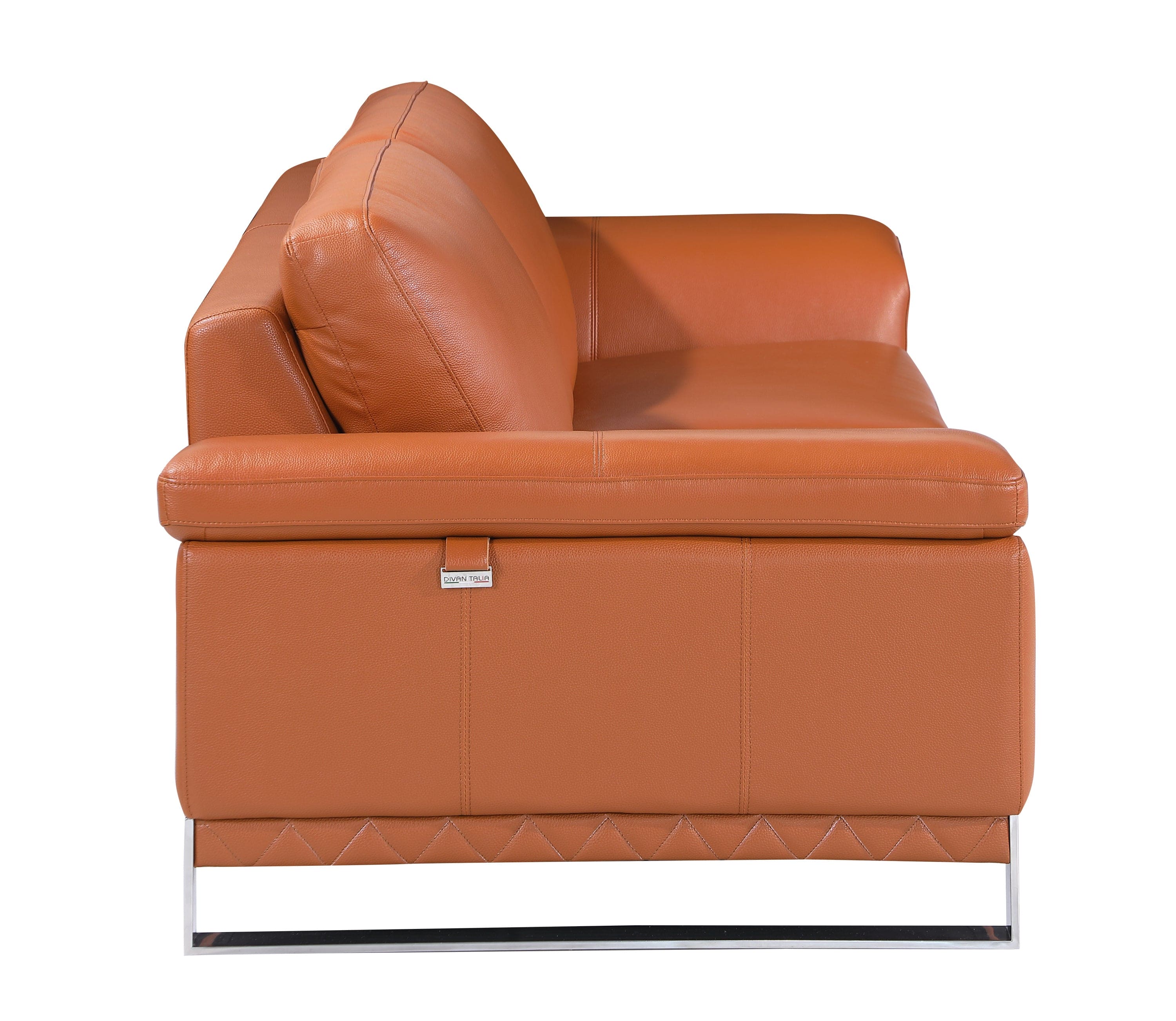 Top Grain Italian Leather Loveseat