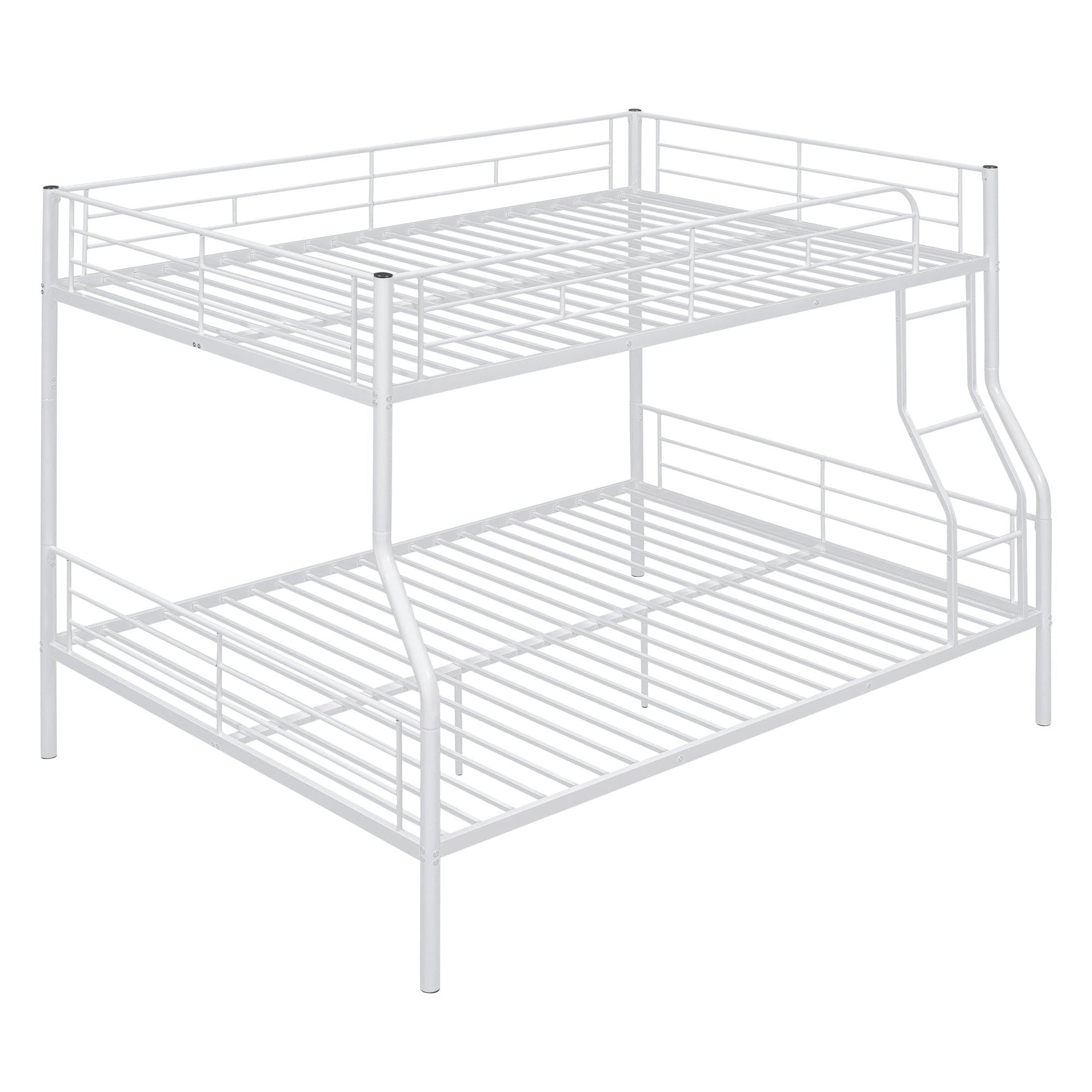 Full XL Over Queen Metal Bunk Bed, White