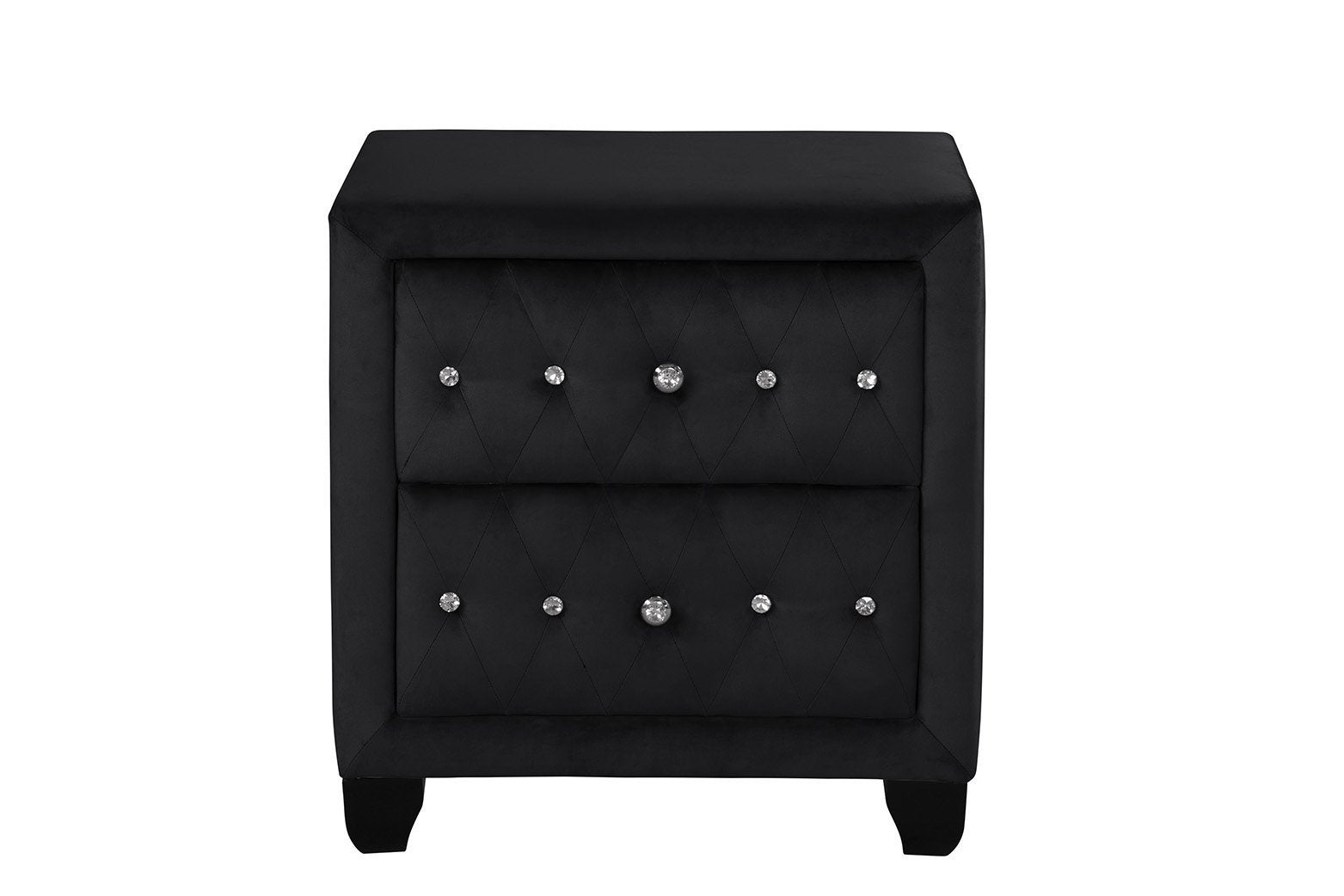 Sophia Night Stand Made With Wood In Black