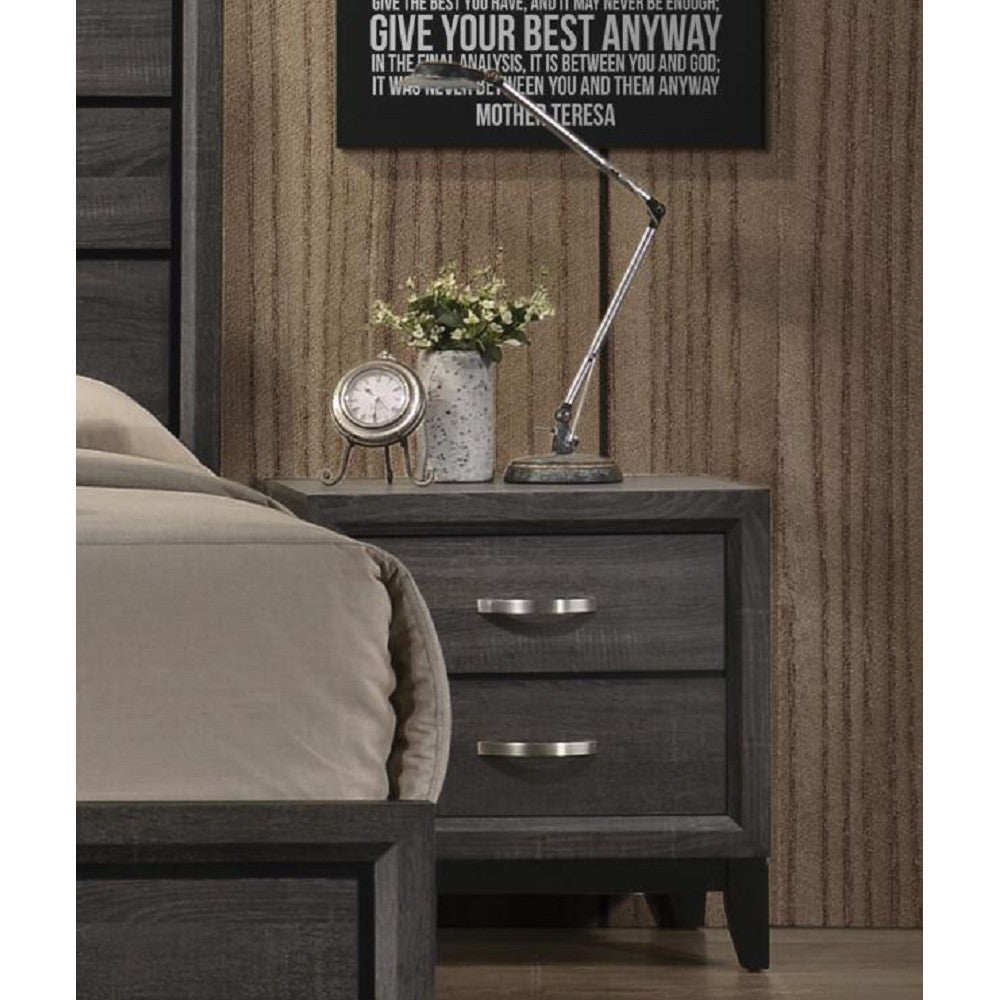 ACME Valdemar Nightstand in Weathered Gray 27053