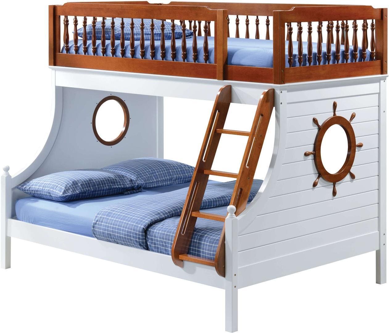 ACME Farah Bunk Bed (Twin/Full) in Oak & White 37600