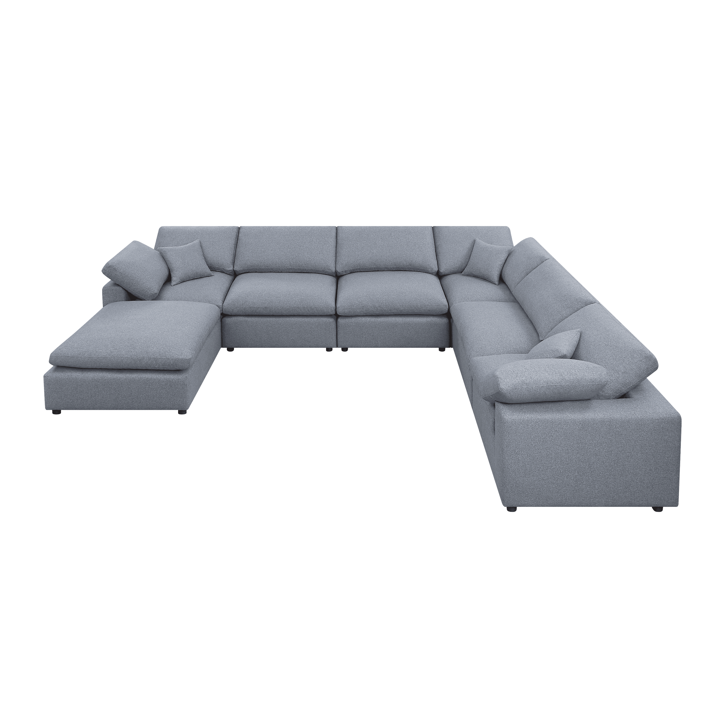 Modern Modular Sectional Sofa Set, Self-customization Design Sofa, Grey