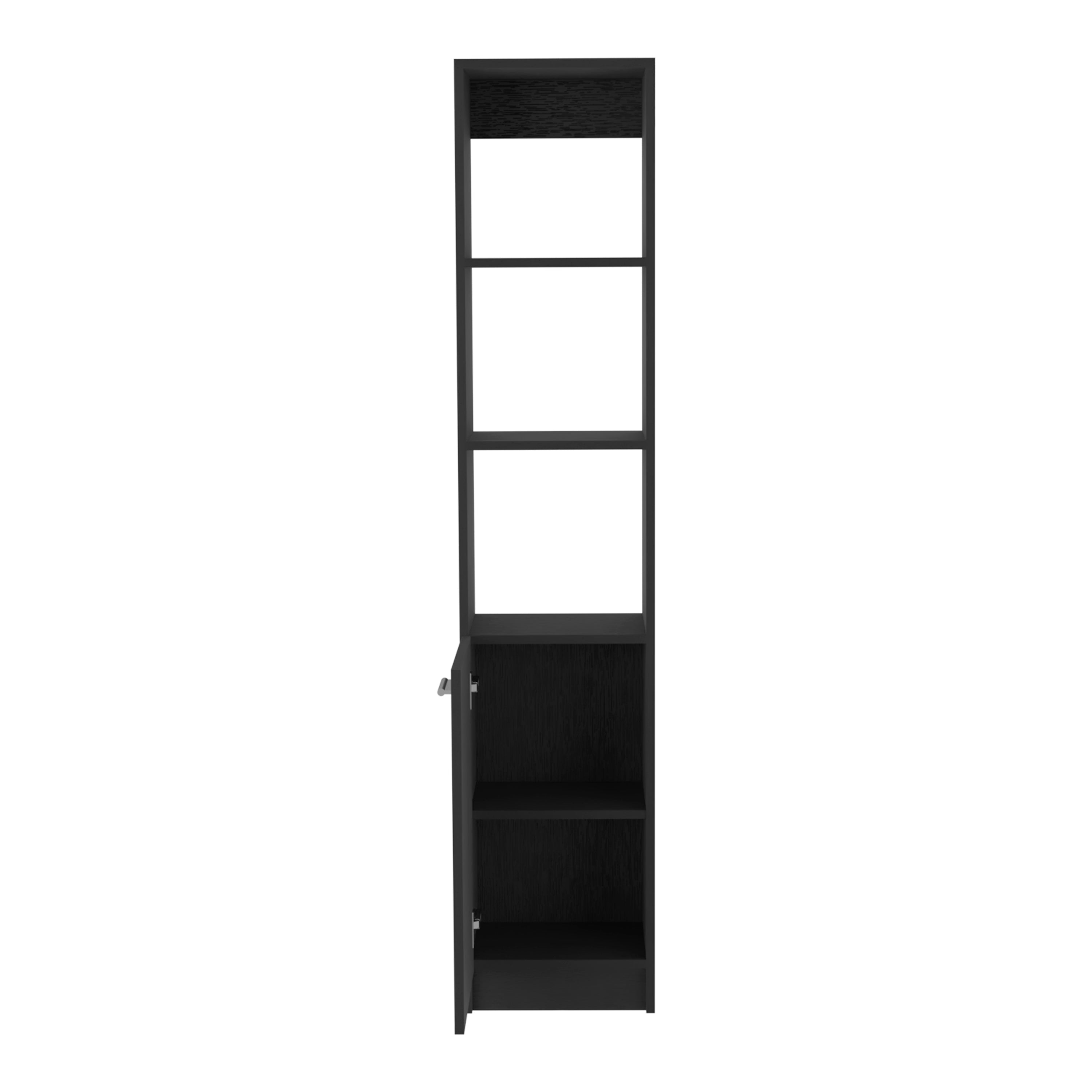 Linen Cabinet Emmett, Two Interior Shelves, Black Wengue Finish