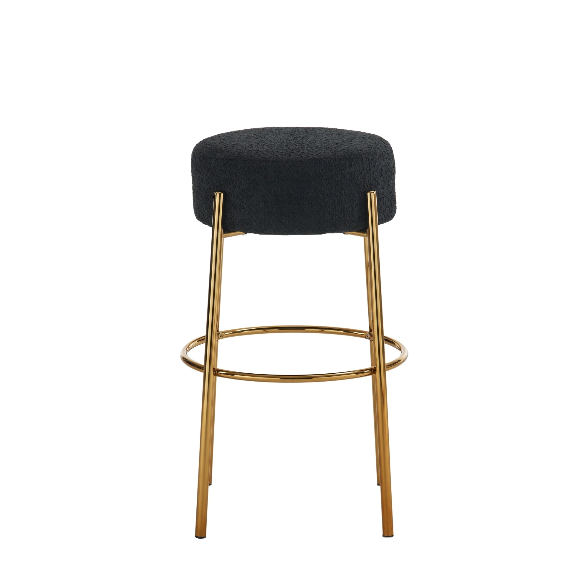 30" Tall, Round High Bar Stools, Set of 2 - Contemporary upholstered dining stools for kitchens, coffee shops and bar stores - Includes sturdy hardware support legs