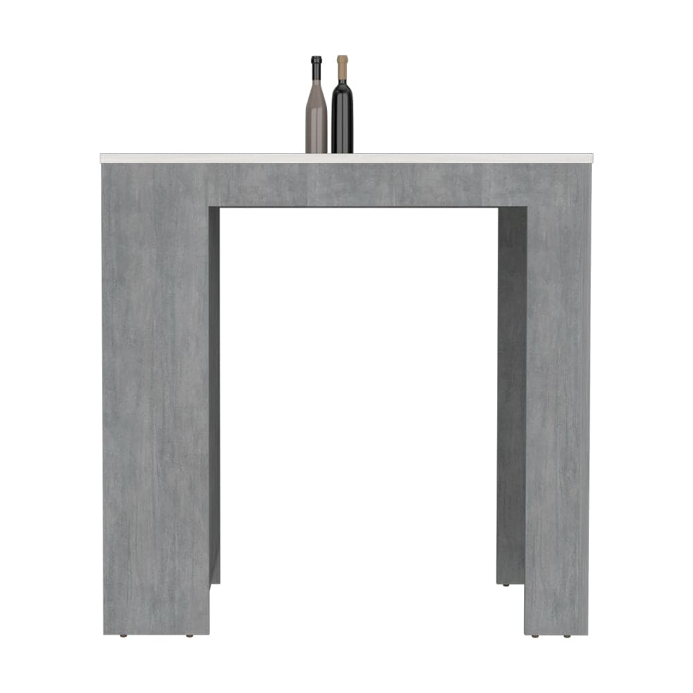 Kitchen Island Doyle, Kitchen, Concrete Gray / Ibiza Marble