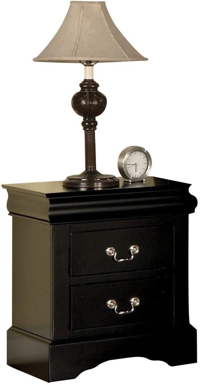 ACME Louis Philippe III Nightstand in Black 19503