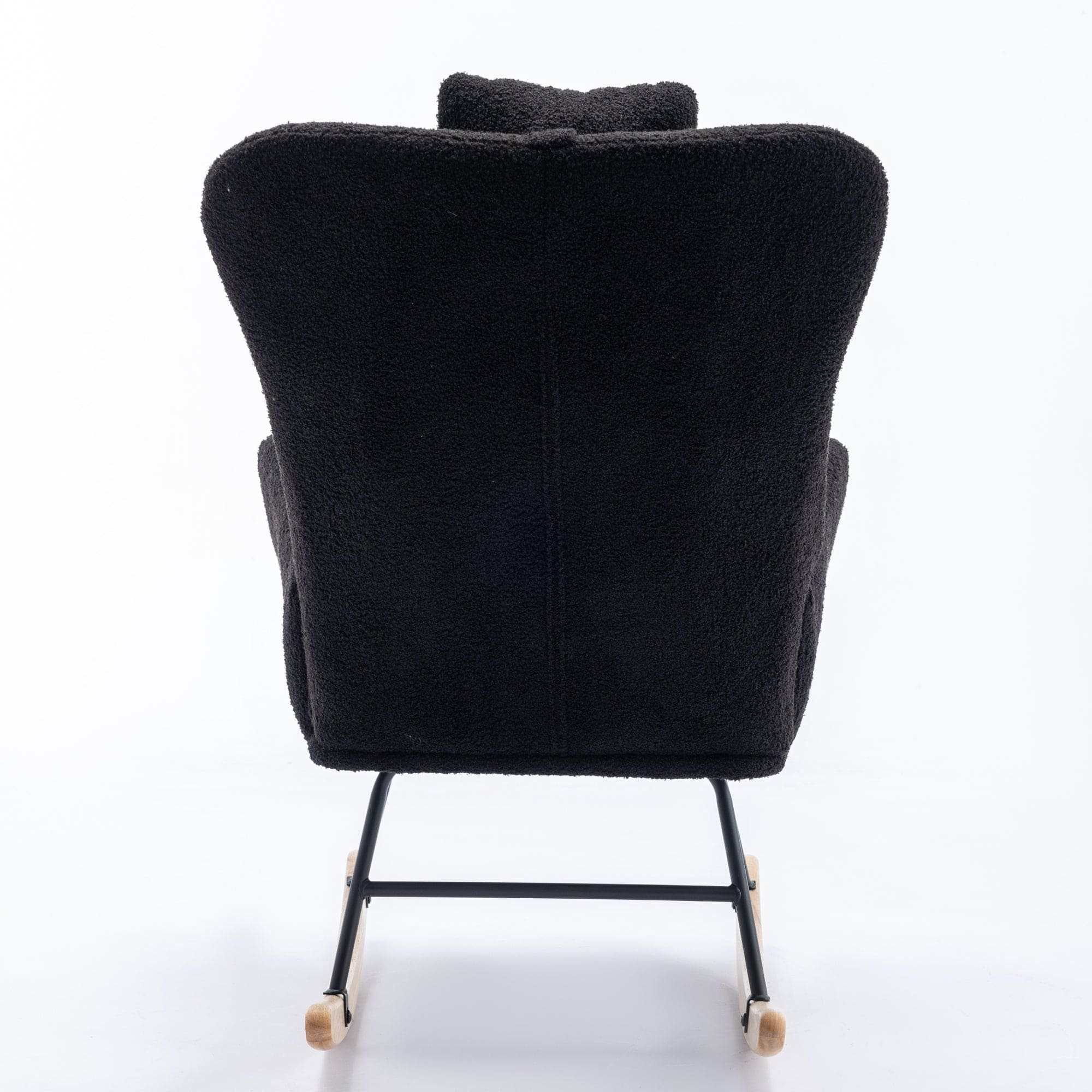 35.5 inch Rocking Chair with Pocket, (black)