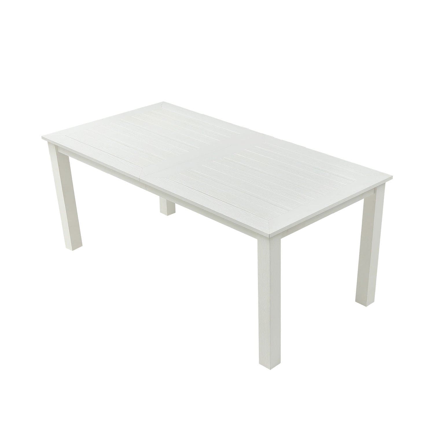 HIPS Outdoor Dining Table,70.86" Rectangular All Weather  Dining Table for 4-6 Persons, Dining table for Outdoors and Indoors White