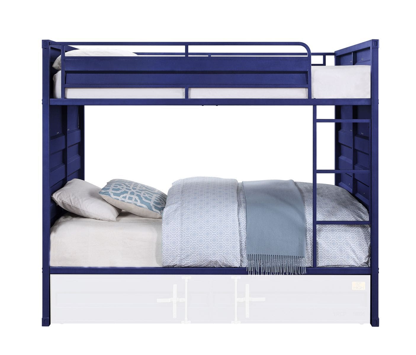 ACME Cargo Bunk Bed (Full/Full), Blue (1Set/2Ctn) 37905