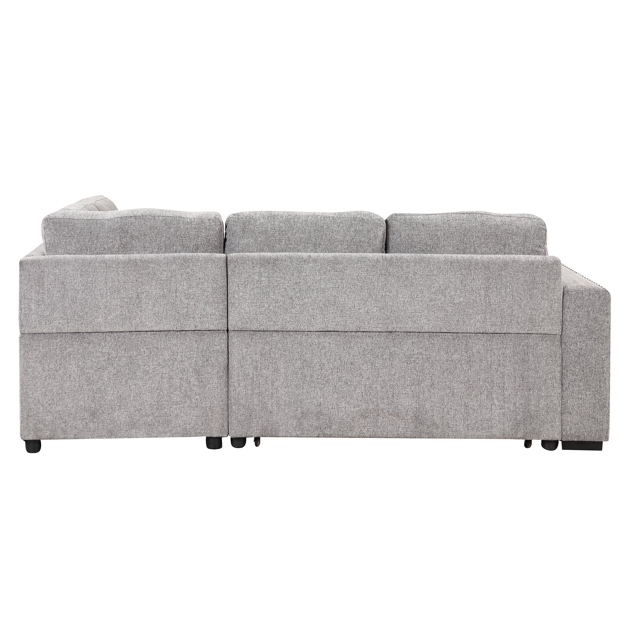 Sofa Bed L-Shaped Corner Sofa, Light Gray