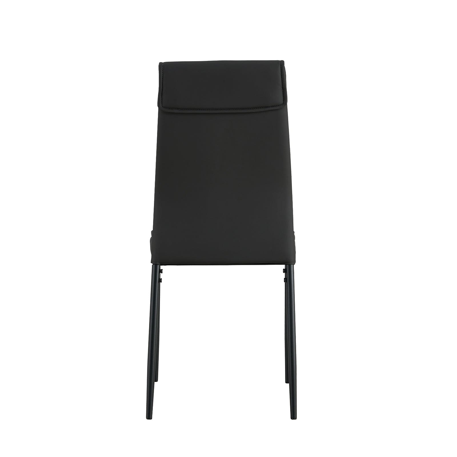 Dining chairs set of 4, Black  modern kitchen chair with metal leg