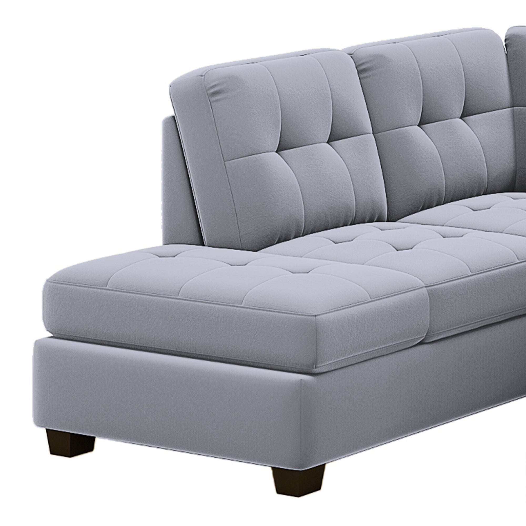 Orisfur. Sectional Sofa with Reversible Chaise Lounge, L-Shaped Couch with Storage Ottoman and Cup Holders