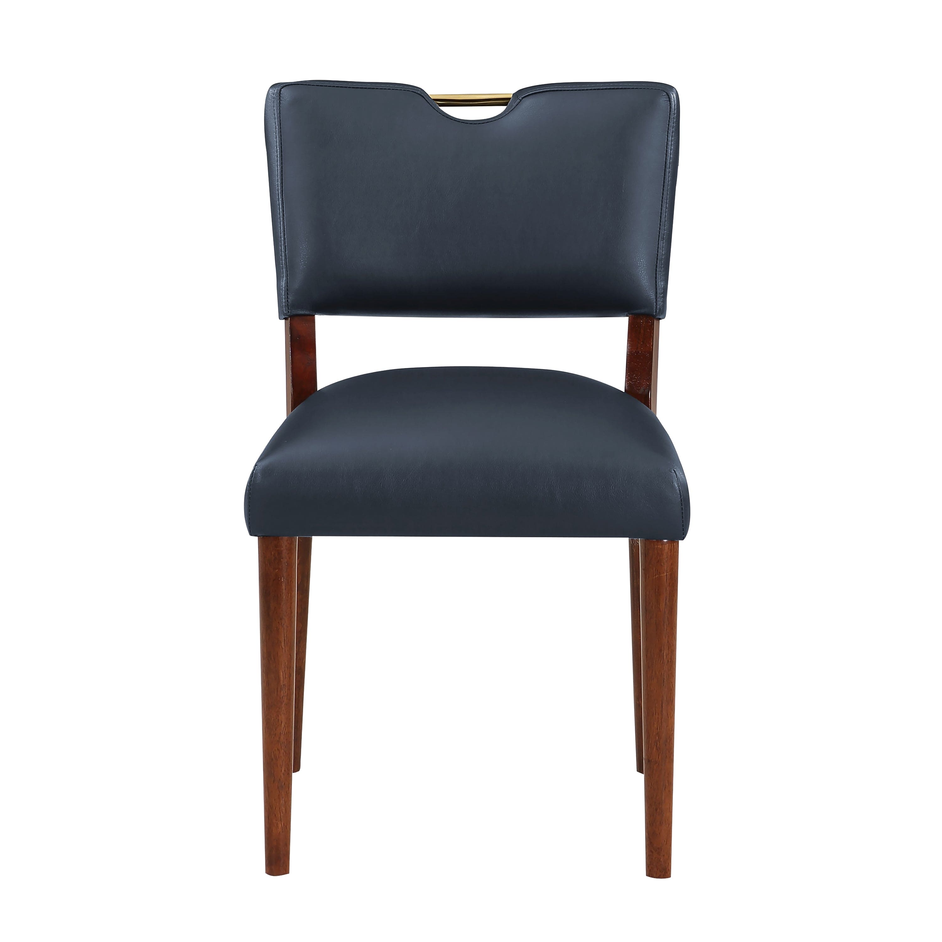 Bryson Midnight Blue Faux Leather Dining Chair - Set of 2