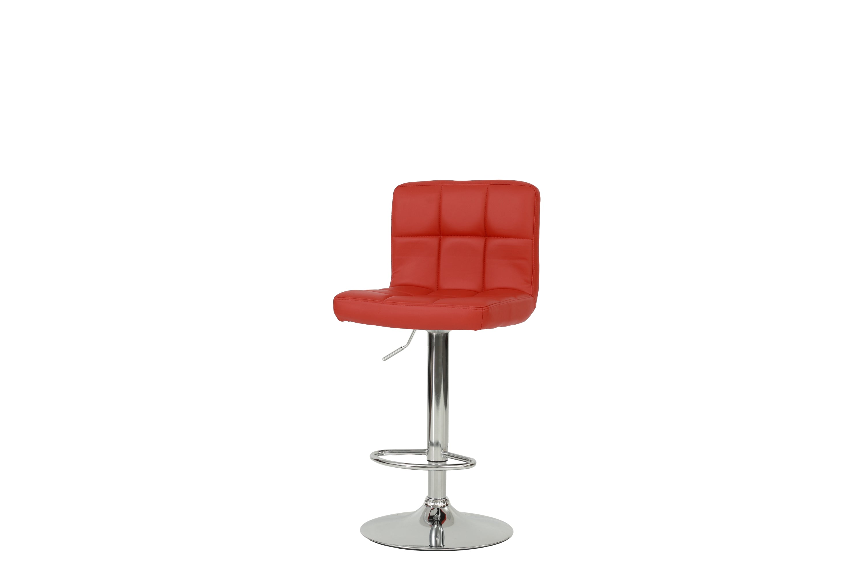 BAR STOOL in Red, Chrome