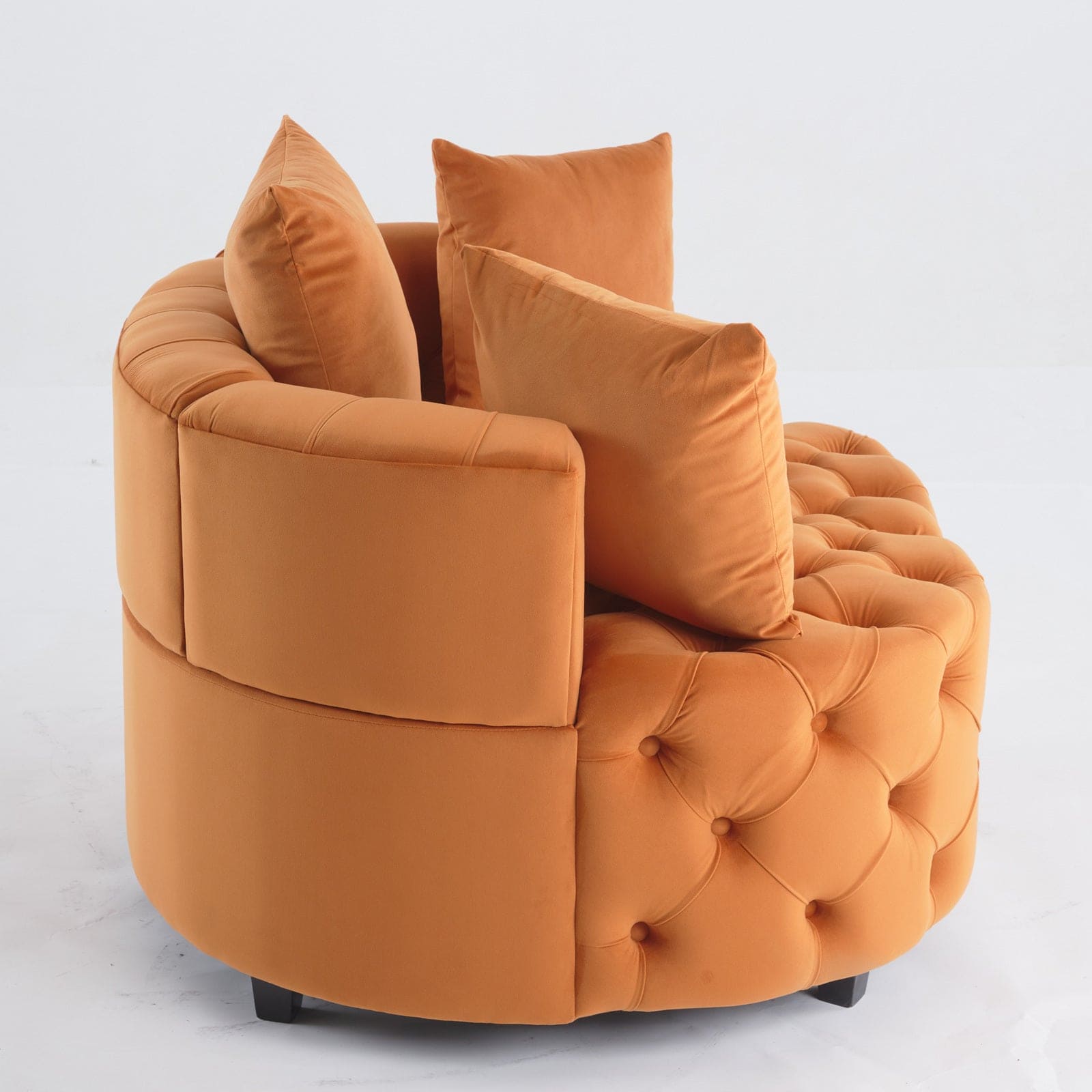 A&A Furniture,Width 40.6 inches  Accent Chair / Classical Barrel Chair for living room / Modern Leisure Sofa Chair (Orange)