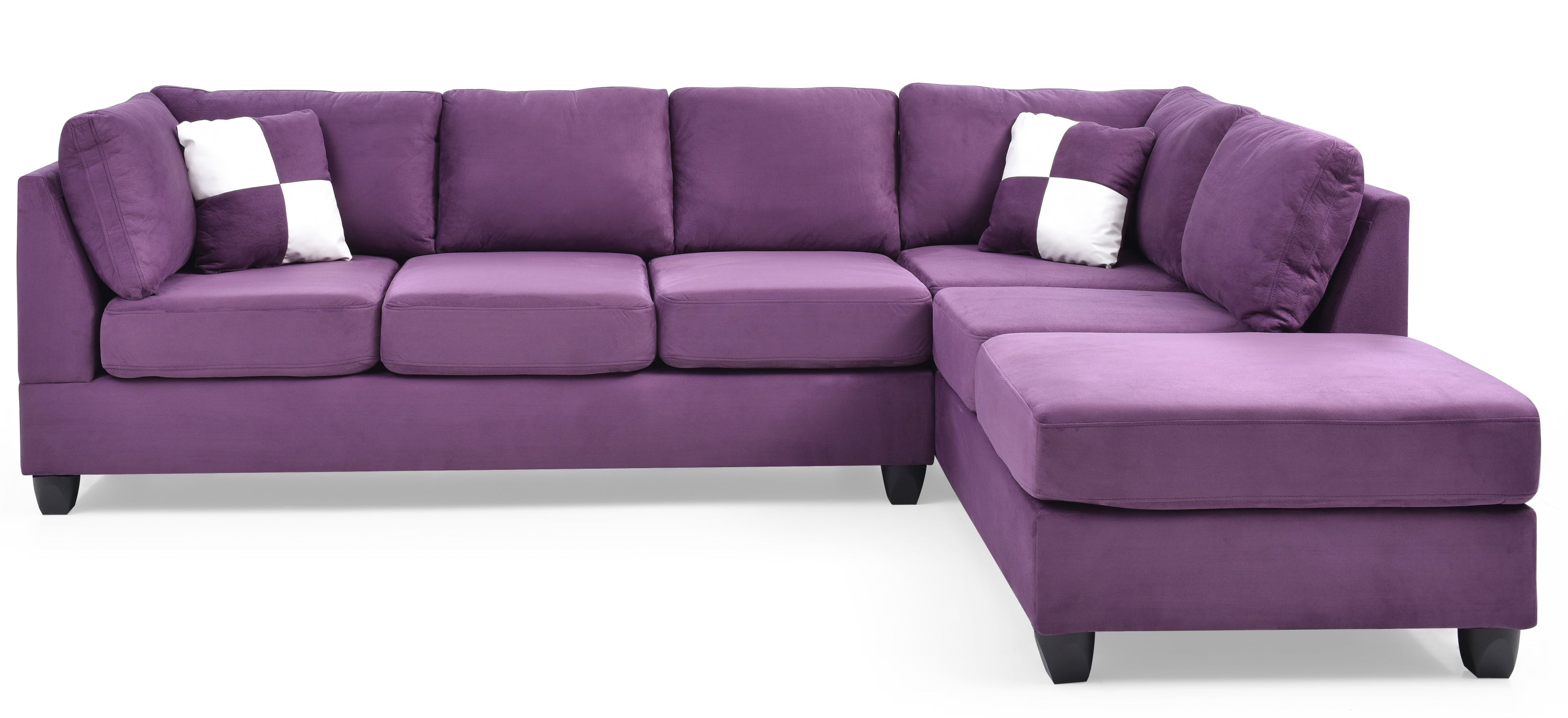 Glory Furniture Malone G637B-SC Sectional ( 3 Boxes) , PURPLE