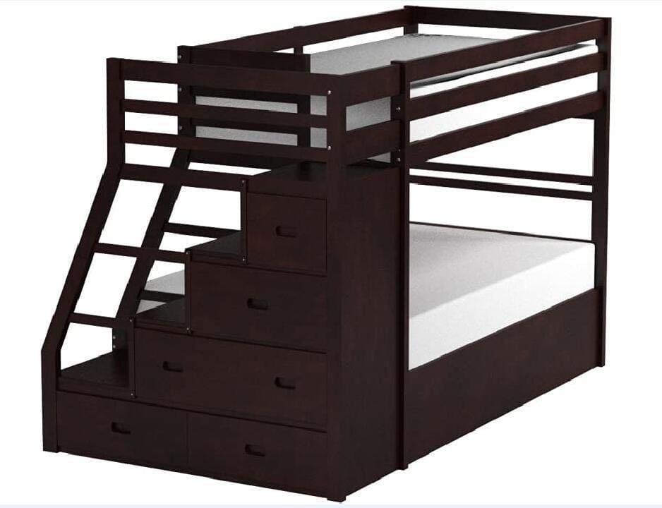 ACME Jason Bunk Bed (Twin/Full) in Espresso 37015