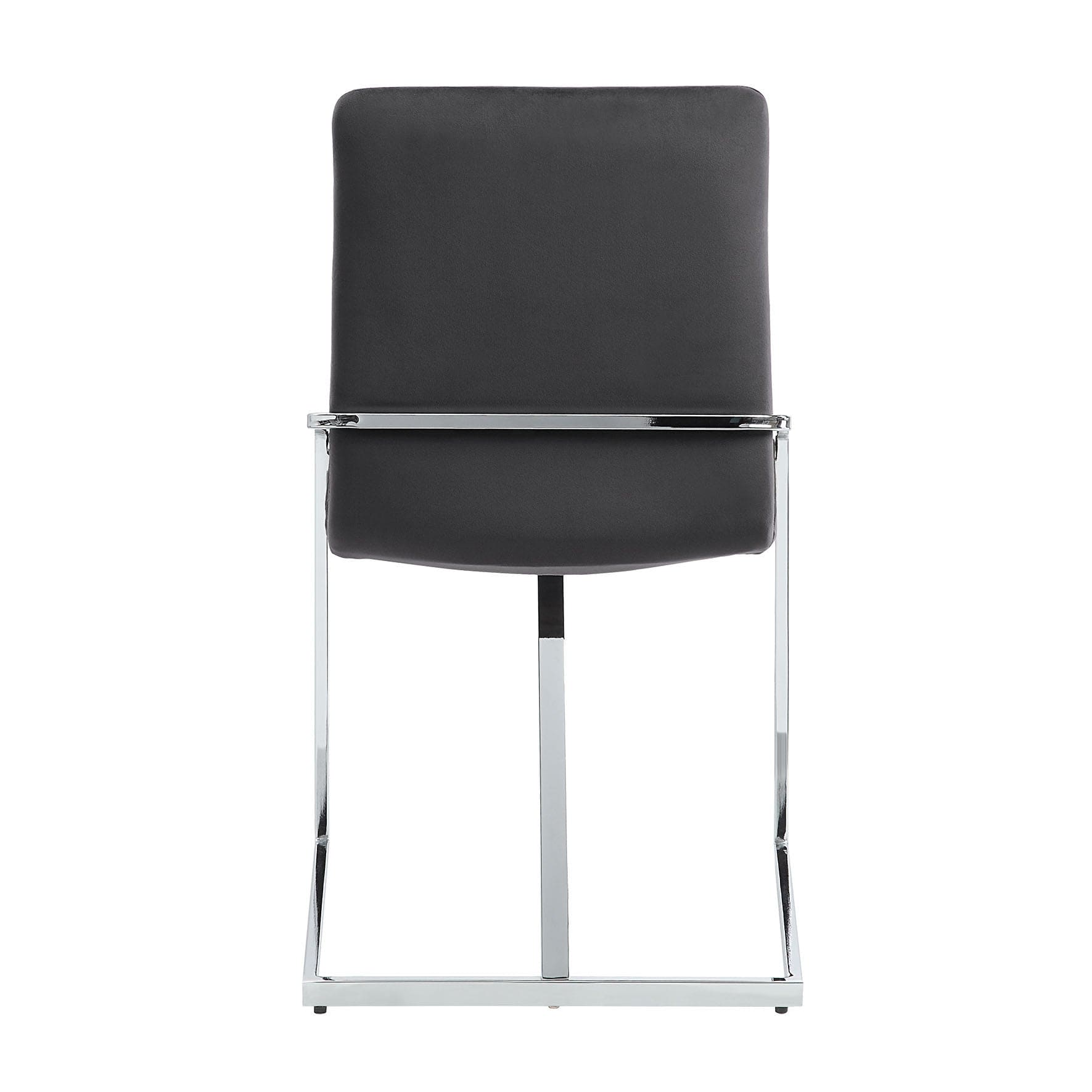 ACME Zlatan Side Chair(Set-2), Gray Velvet & Chrome Finish DN02235