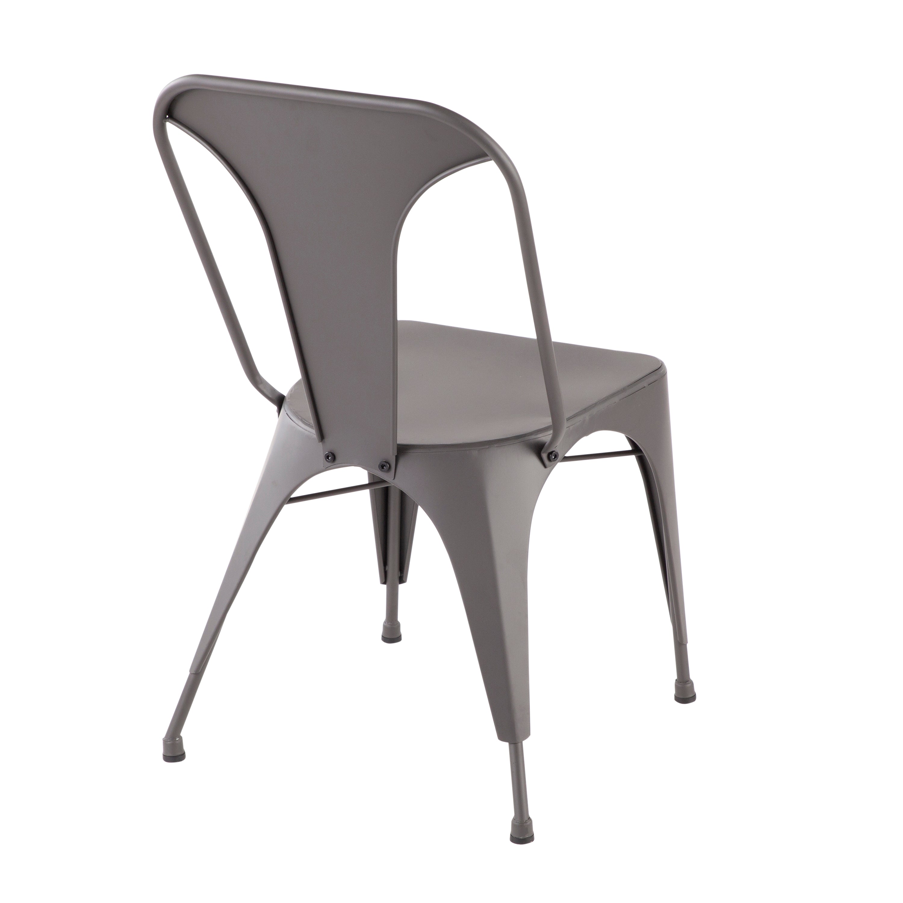 Austin Industrial Dining Chair in Matte Grey by LumiSource - Set of 2