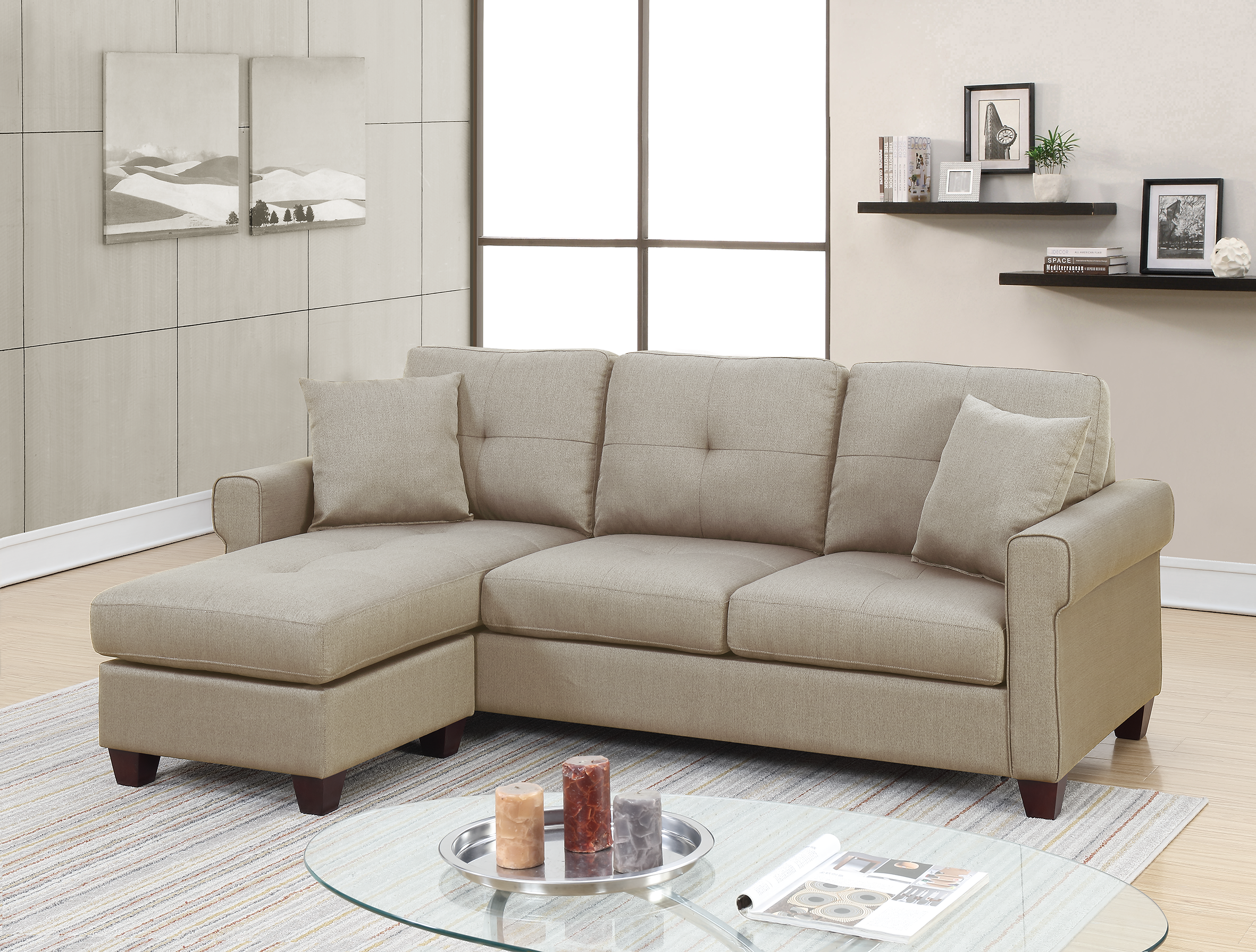 2-PCS SECTIONAL in Beige