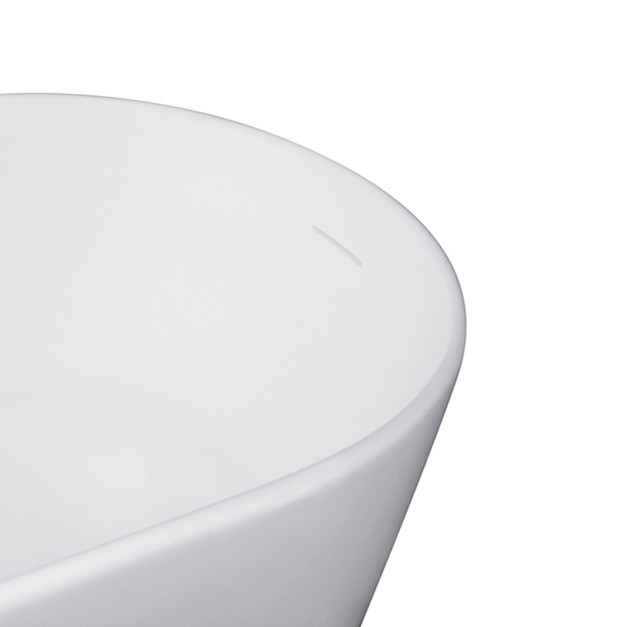 67-inch solid surface stone resin oval shape soaking bathtub with overflow for the bathroom