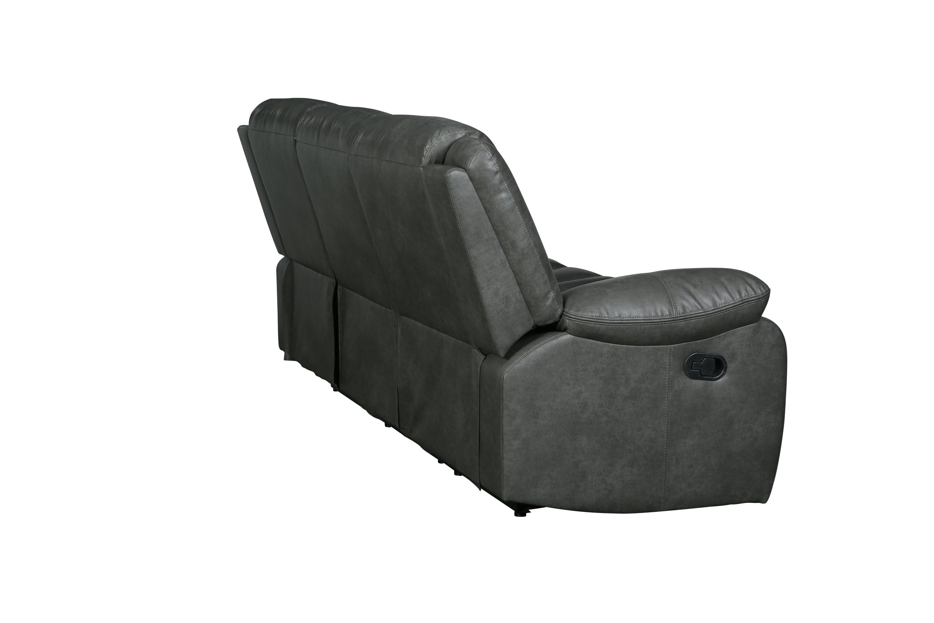 Global United Transitional Leather-Air Reclining Loveseat