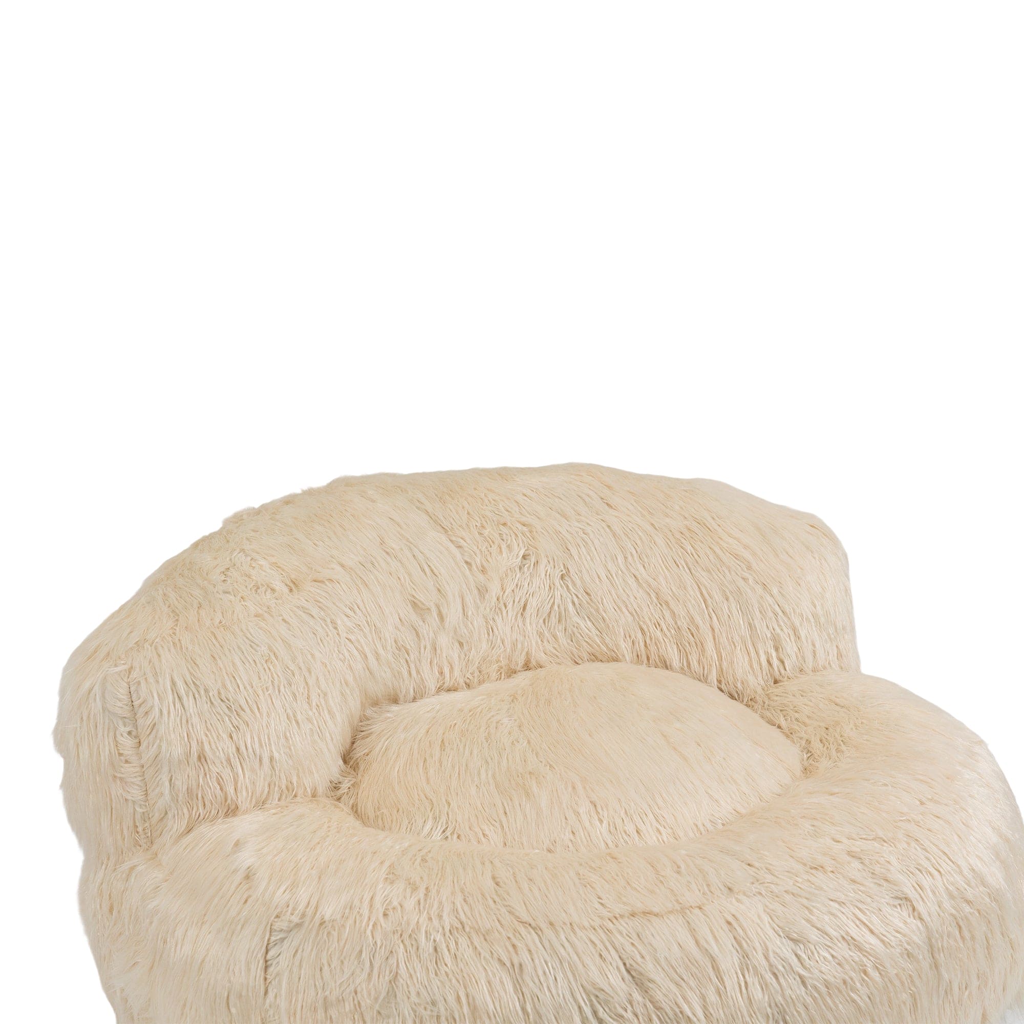 COOLMORE Bean Bag Chair Faux fur Lazy Sofa /Footstool Durable Comfort Lounger High Back Bean Bag Chair Couch for Adults and Kids, Indoor