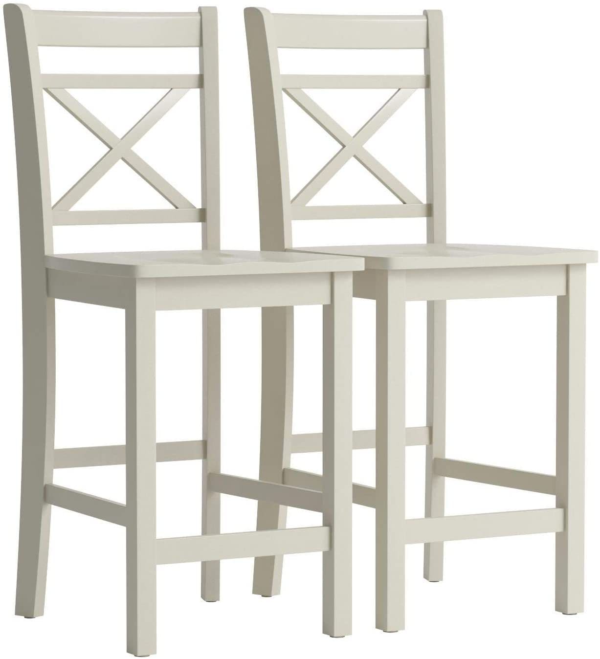 ACME Tartys Counter Height Chair (Set-2) in Cream 72547