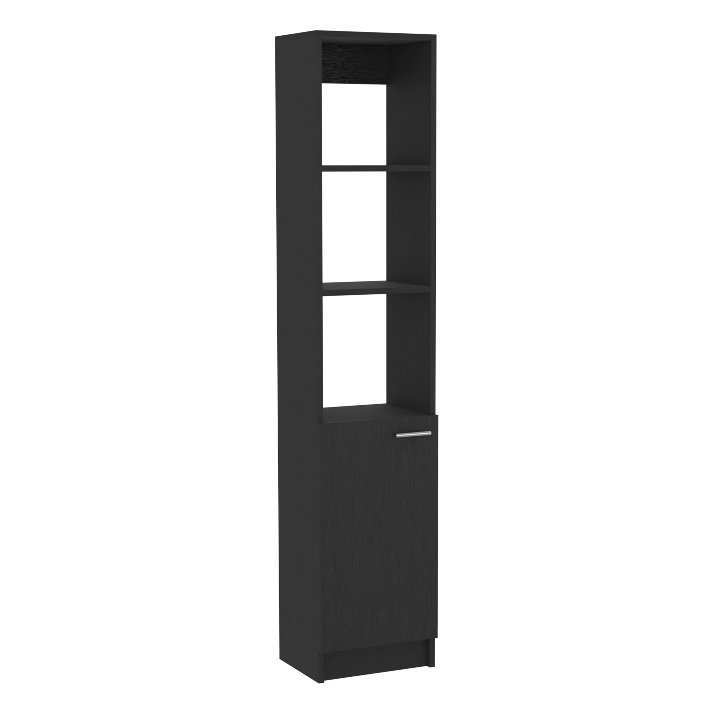 Linen Cabinet Emmett, Two Interior Shelves, Black Wengue Finish