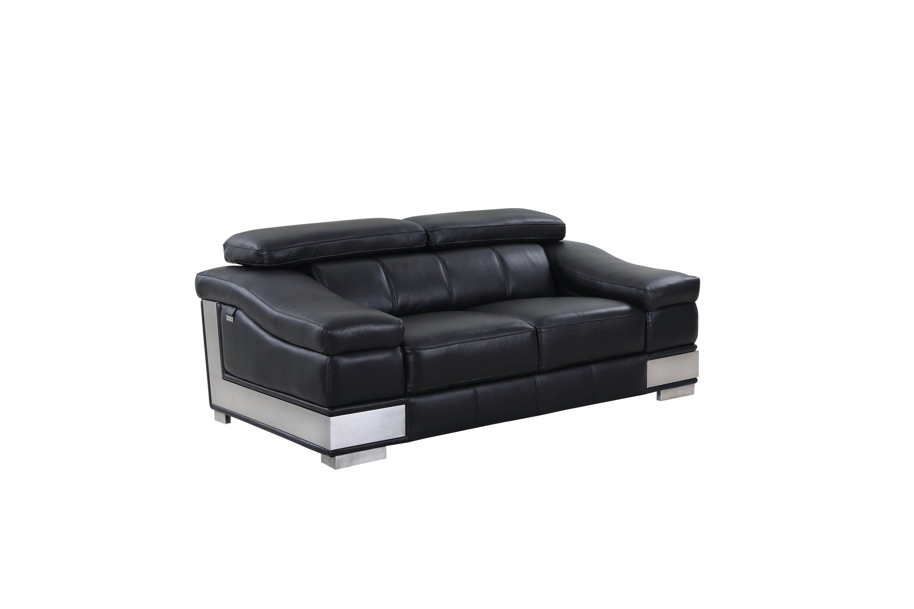 Top Grain Italian Leather Loveseat