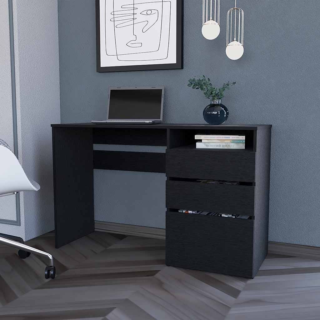 Computer Desk San Diego, One Shelf, Black Wengue Finish