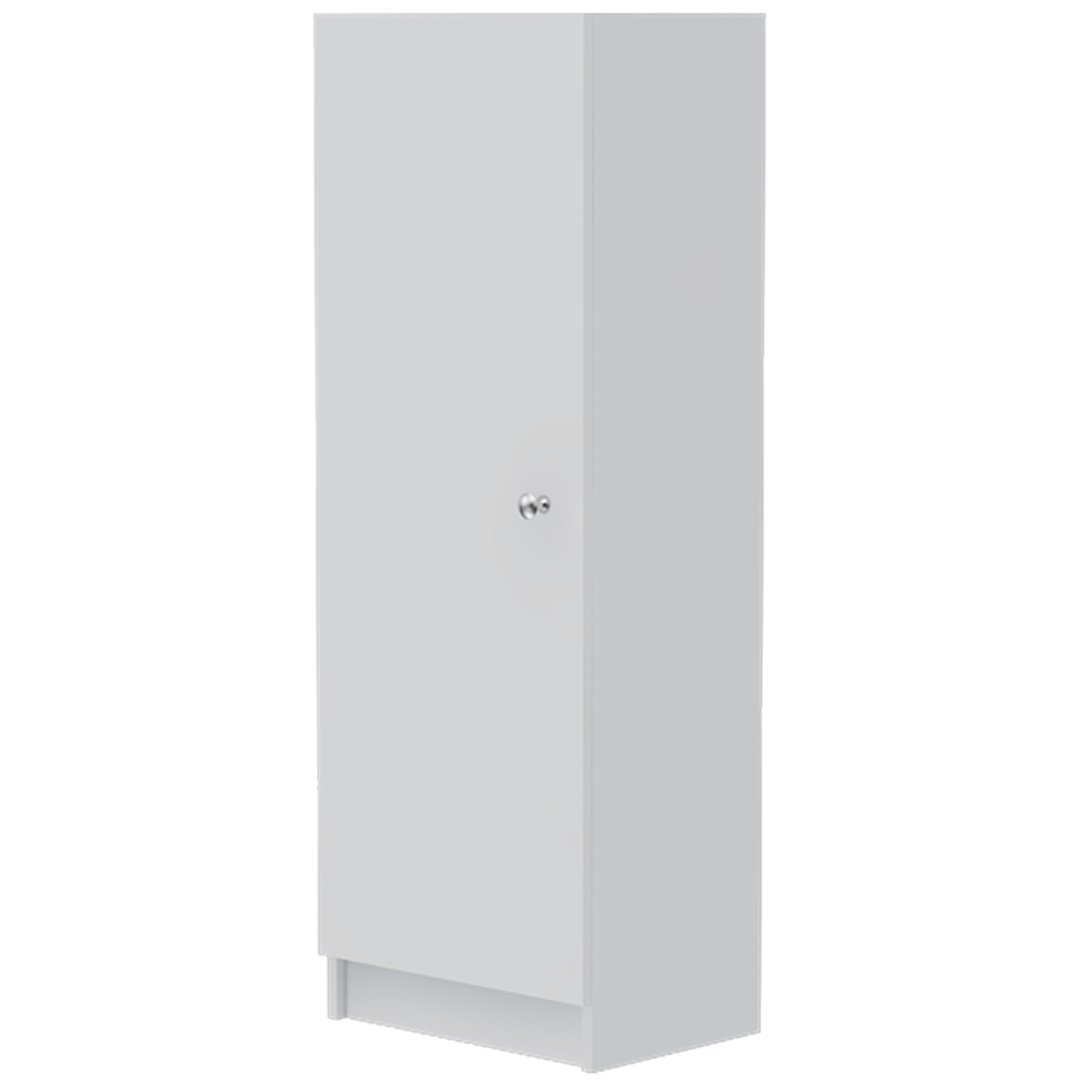 Pantry Miami, Single Door Cabinet, White Finish