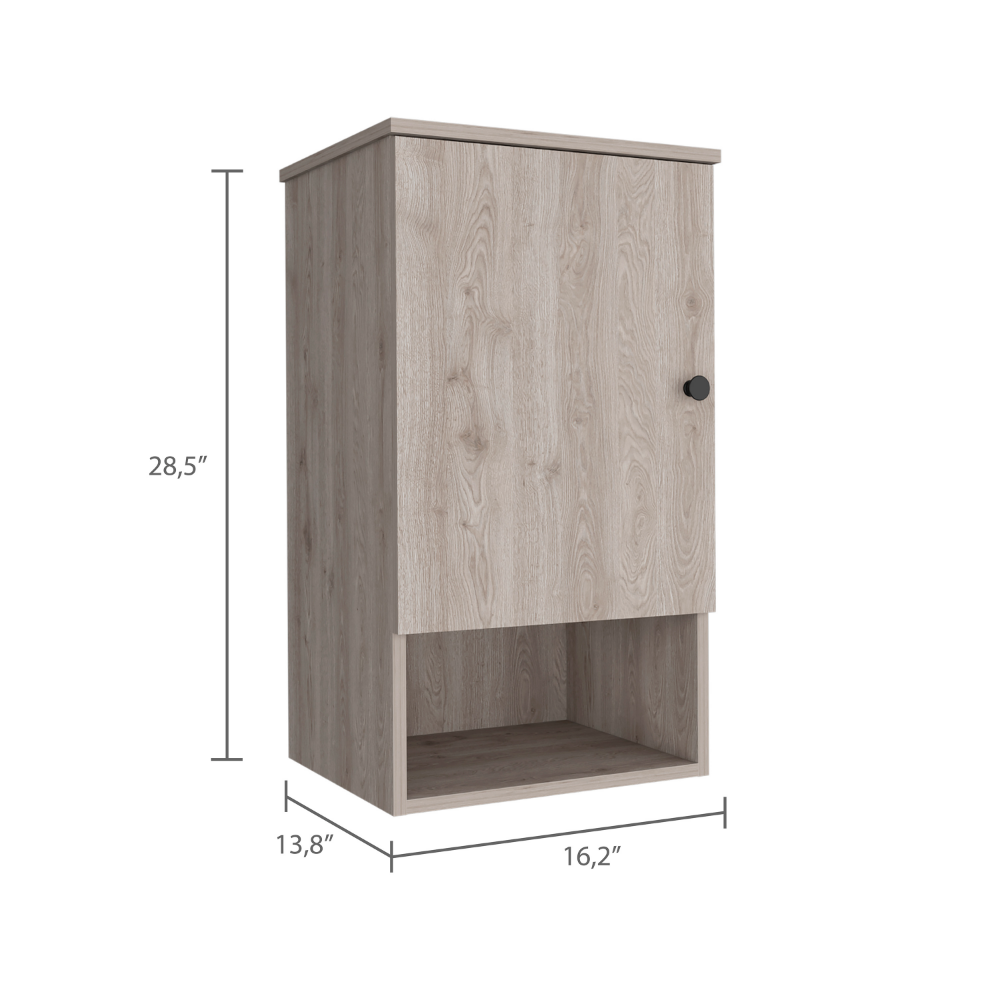 Medicine Cabinet Porto, Two Internal Shelves, Light Gray Finish