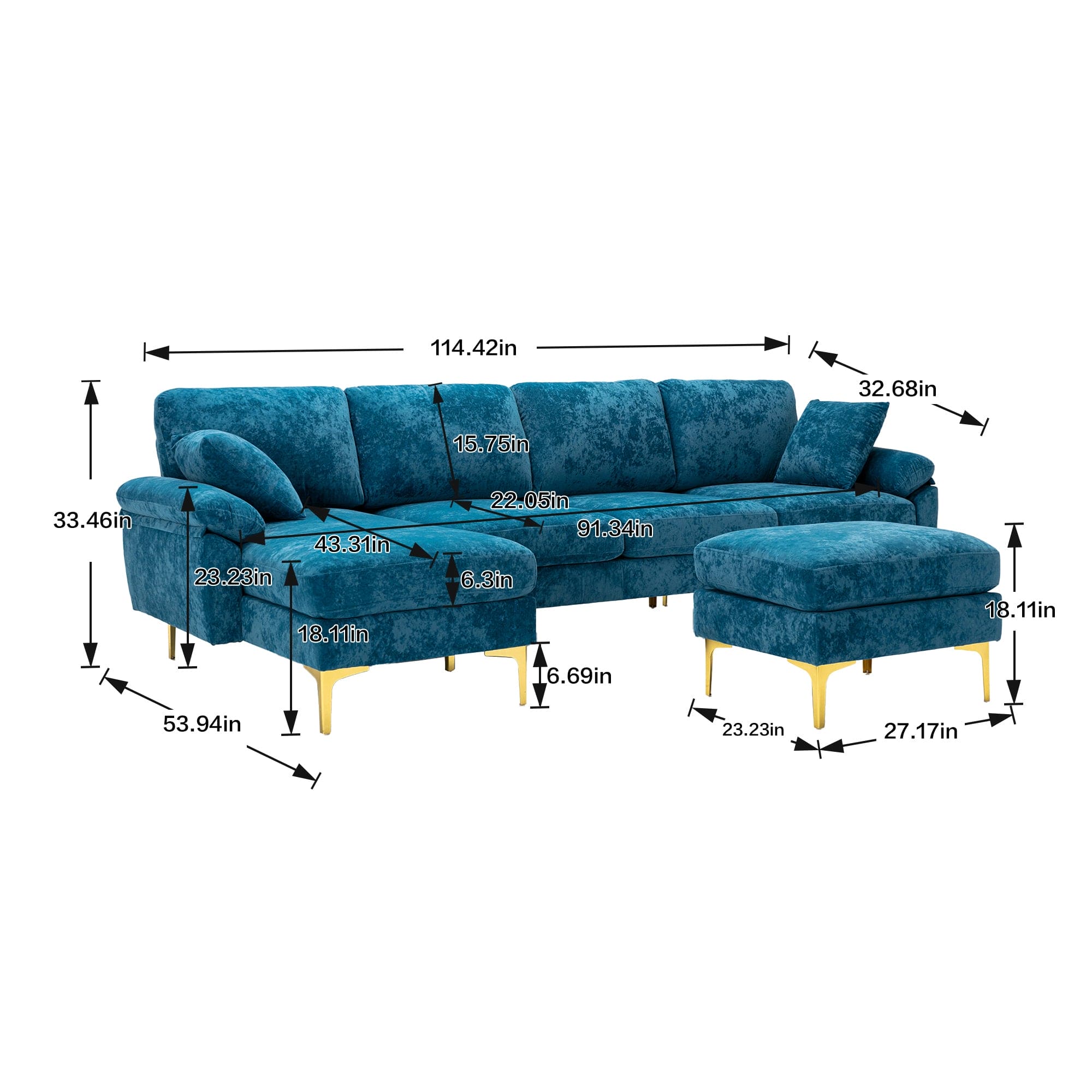 COOLMORE Accent sofa /Living room sofa sectional  sofa