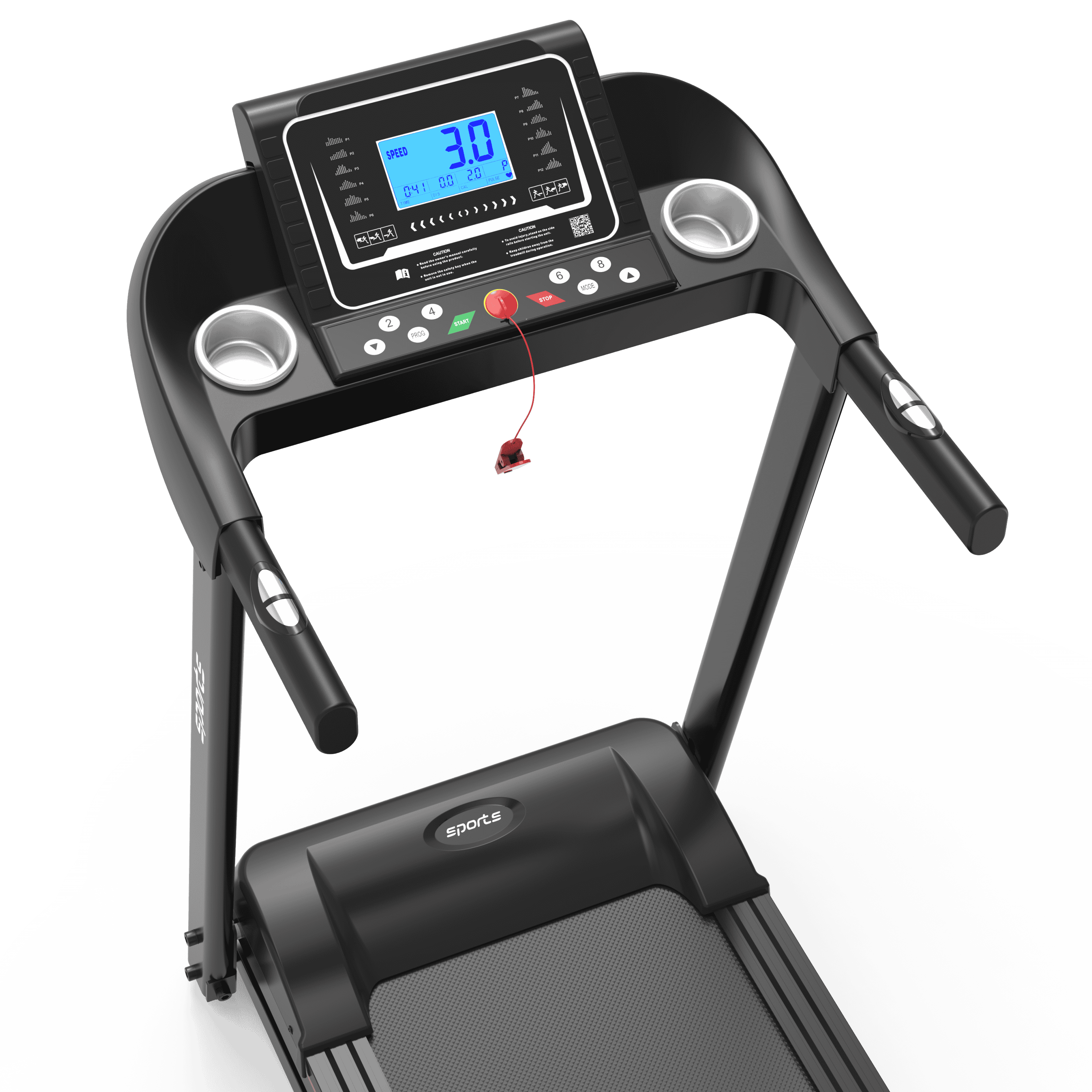 Fitshow App Home Foldable Treadmill with Incline, Folding Treadmill for Home Workout, Electric Walking Treadmill Machine 5" LCD Screen 250 LB Capacity Bluetooth Music