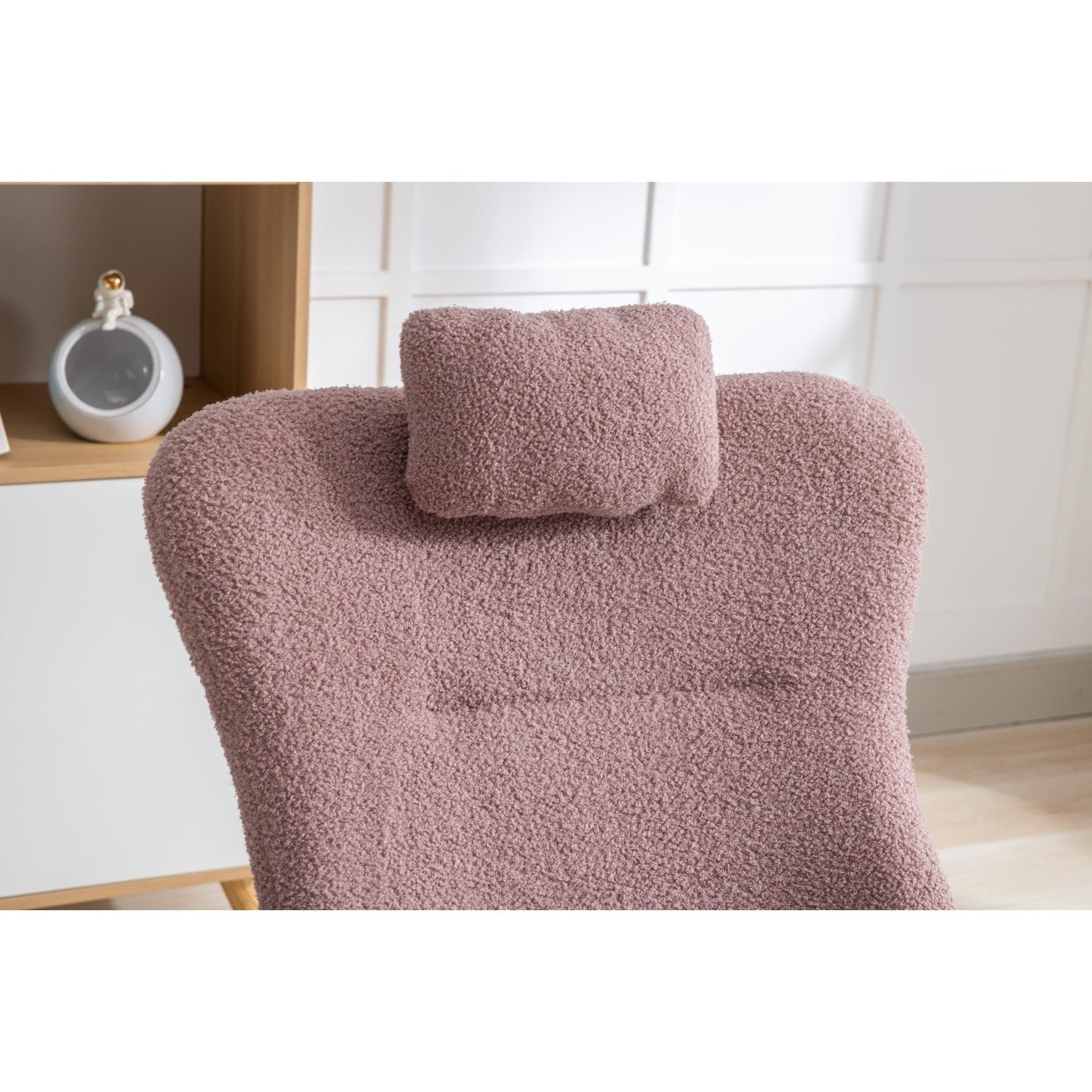 35.5 inch Rocking Chair with Pocket, (pink)