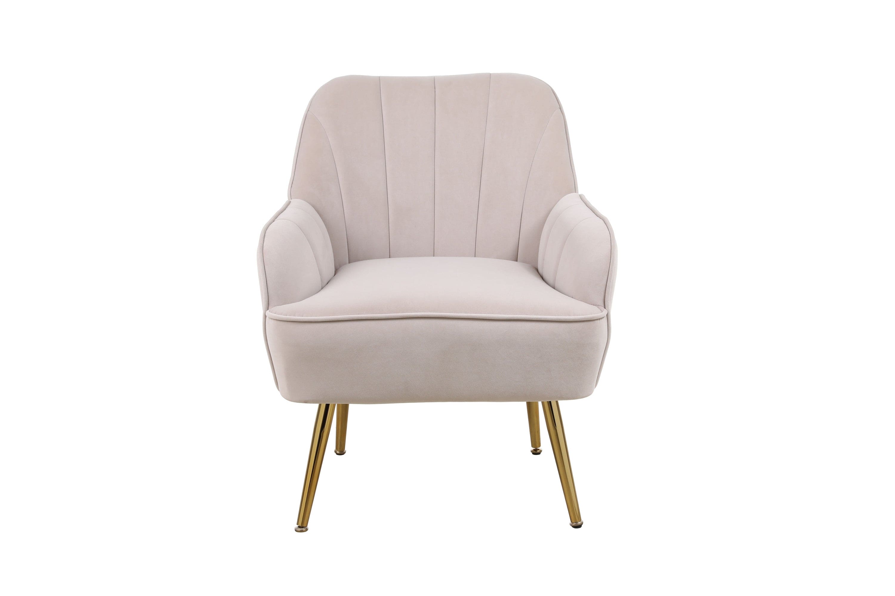 Modern Mid Century Chair velvet  Sherpa Armchair for Living Room Bedroom Office Easy Assemble(BEIGE)