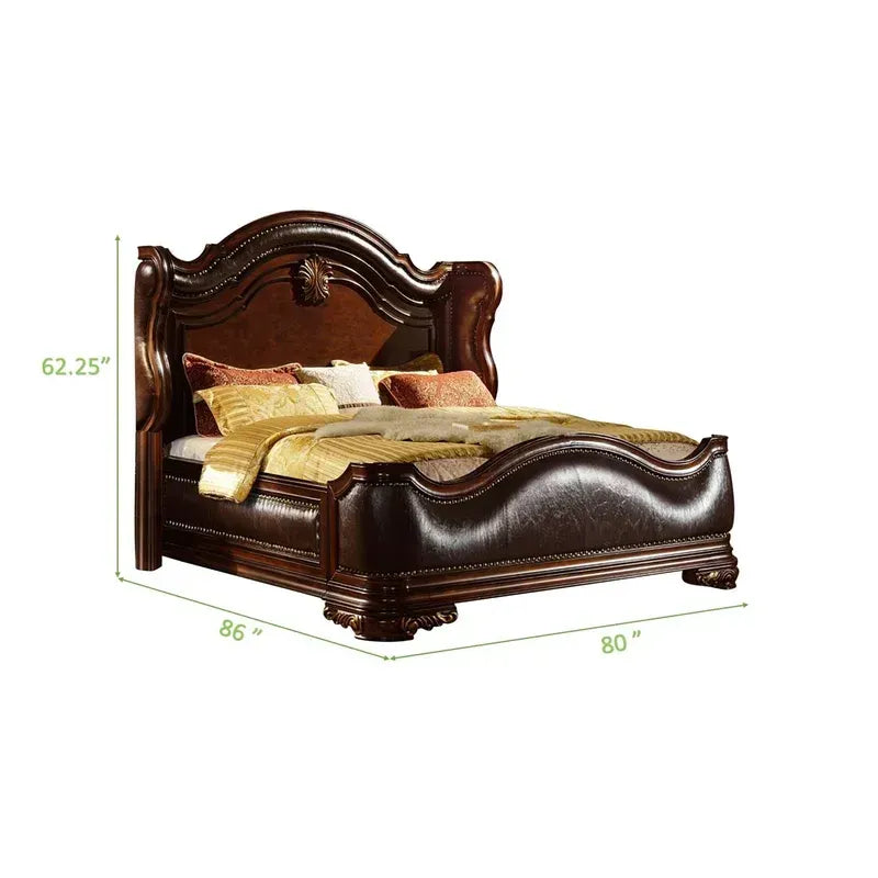 Bella King Bed in Dark Walnut